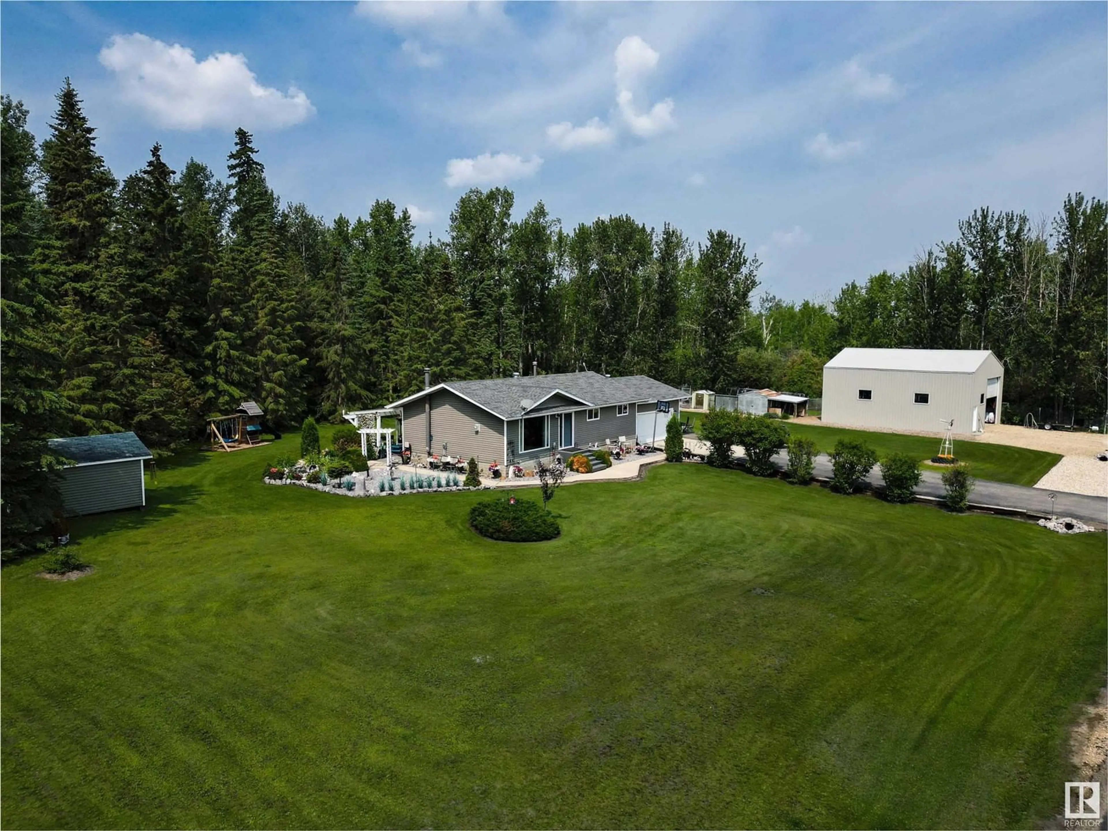 A pic from outside/outdoor area/front of a property/back of a property/a pic from drone, unknown for 7208 TWP 495, Rural Brazeau County Alberta T0E1Z0