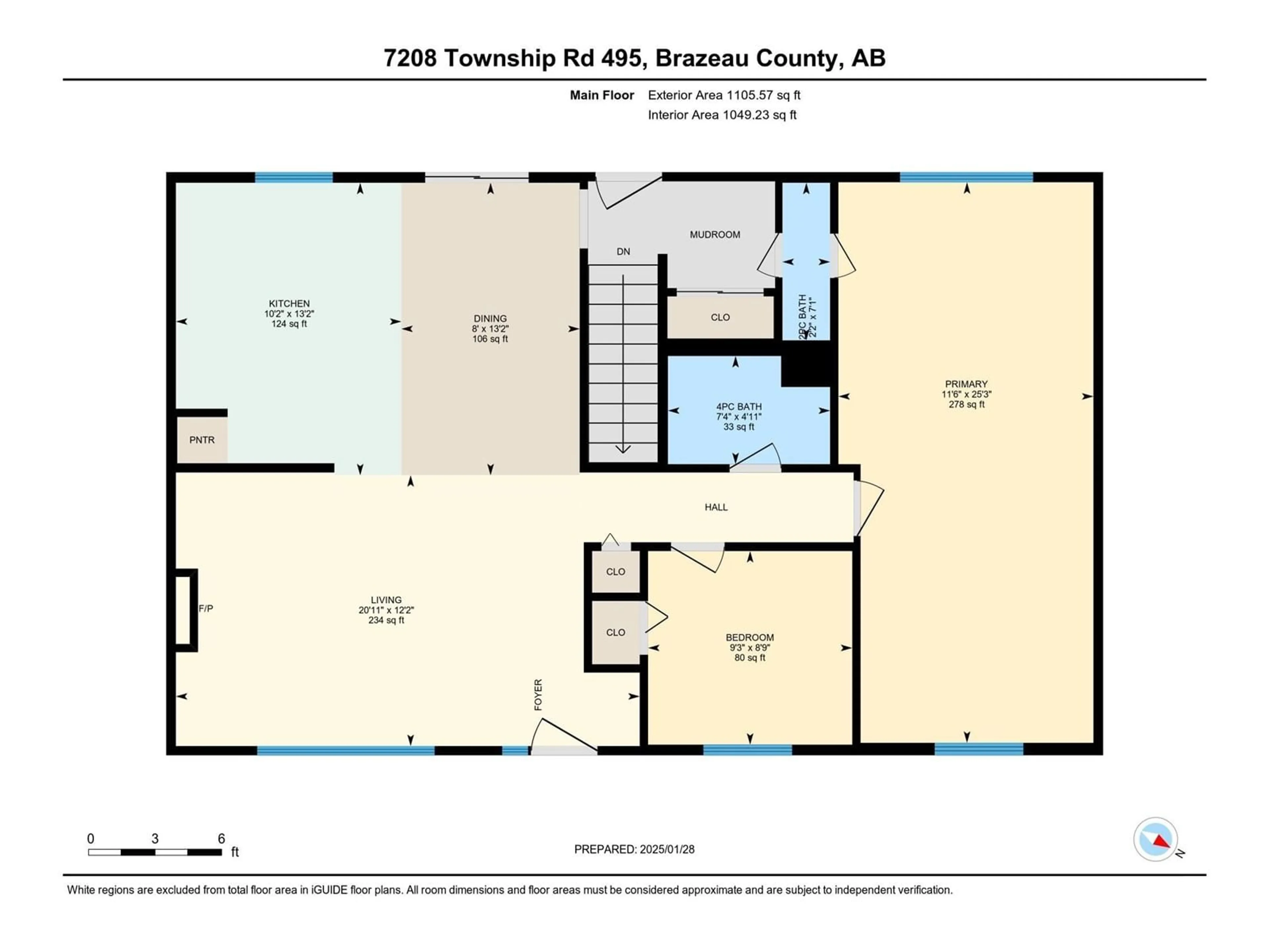 Floor plan for 7208 TWP 495, Rural Brazeau County Alberta T0E1Z0