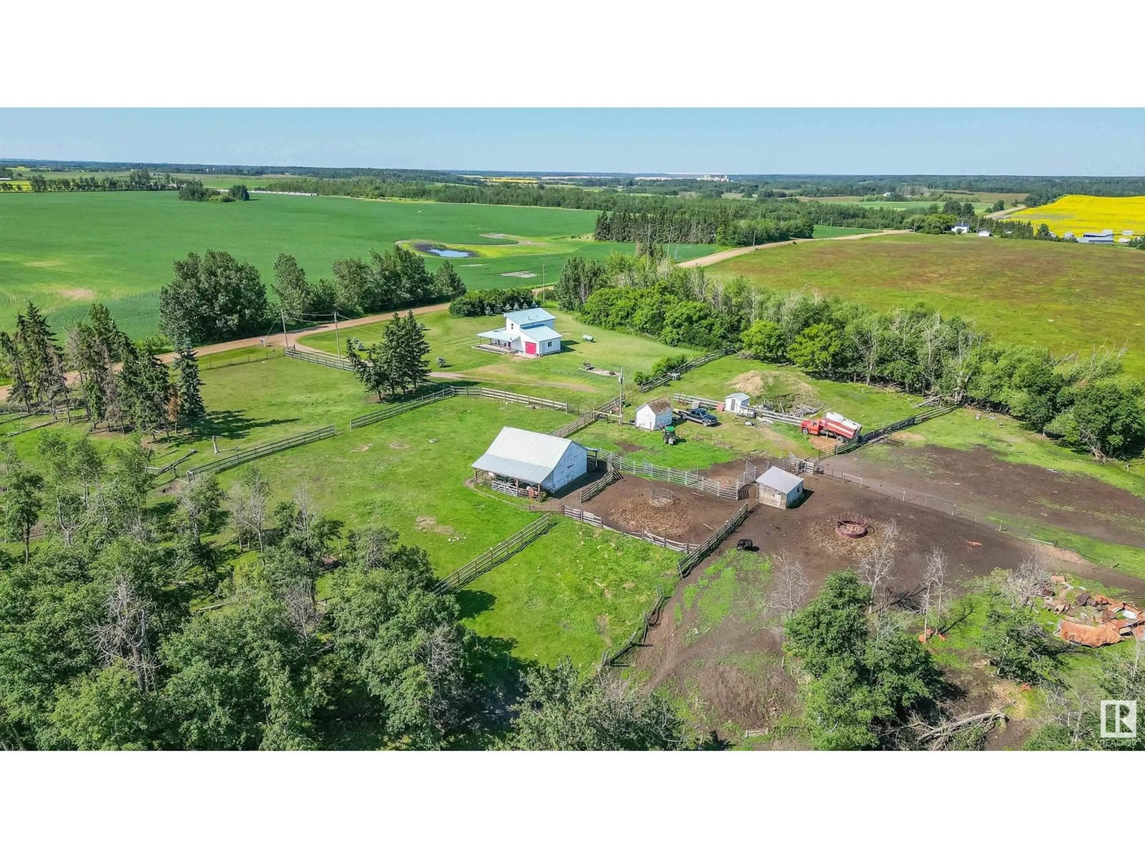 A pic from outside/outdoor area/front of a property/back of a property/a pic from drone, unknown for 201058 TWP RD 572, Rural Lamont County Alberta T0N0S0