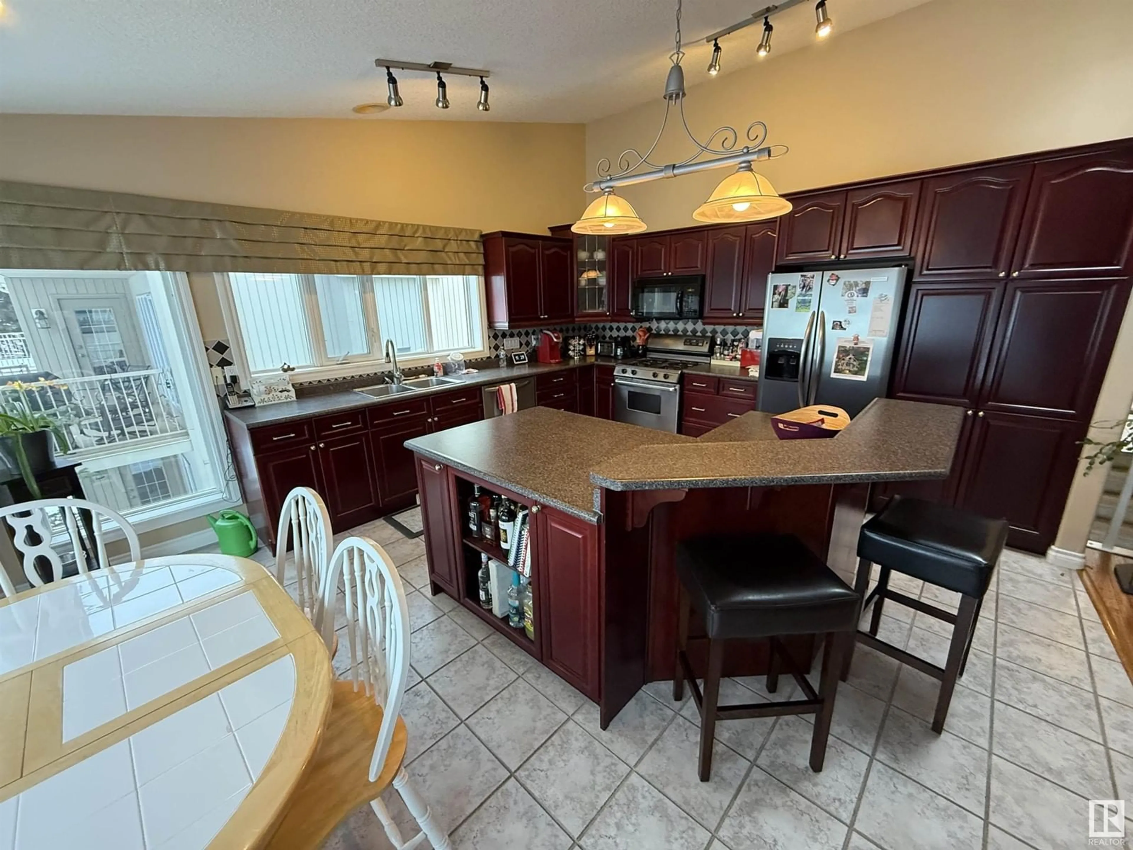 Open concept kitchen, ceramic/tile floor for #50 929 PICARD DR NW, Edmonton Alberta T5T6J7