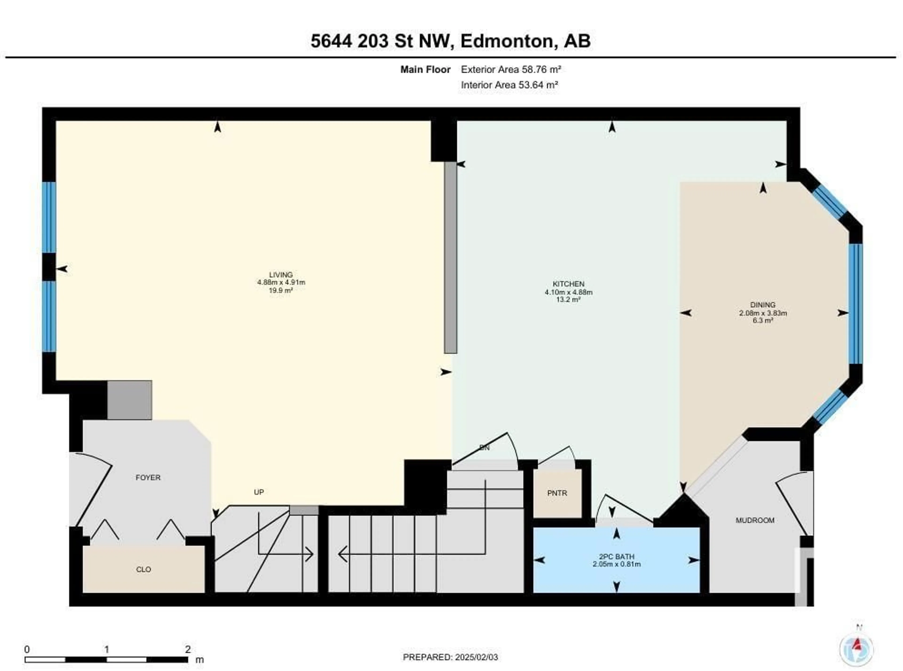 Floor plan for 5644 203 ST NW, Edmonton Alberta T6M0B2