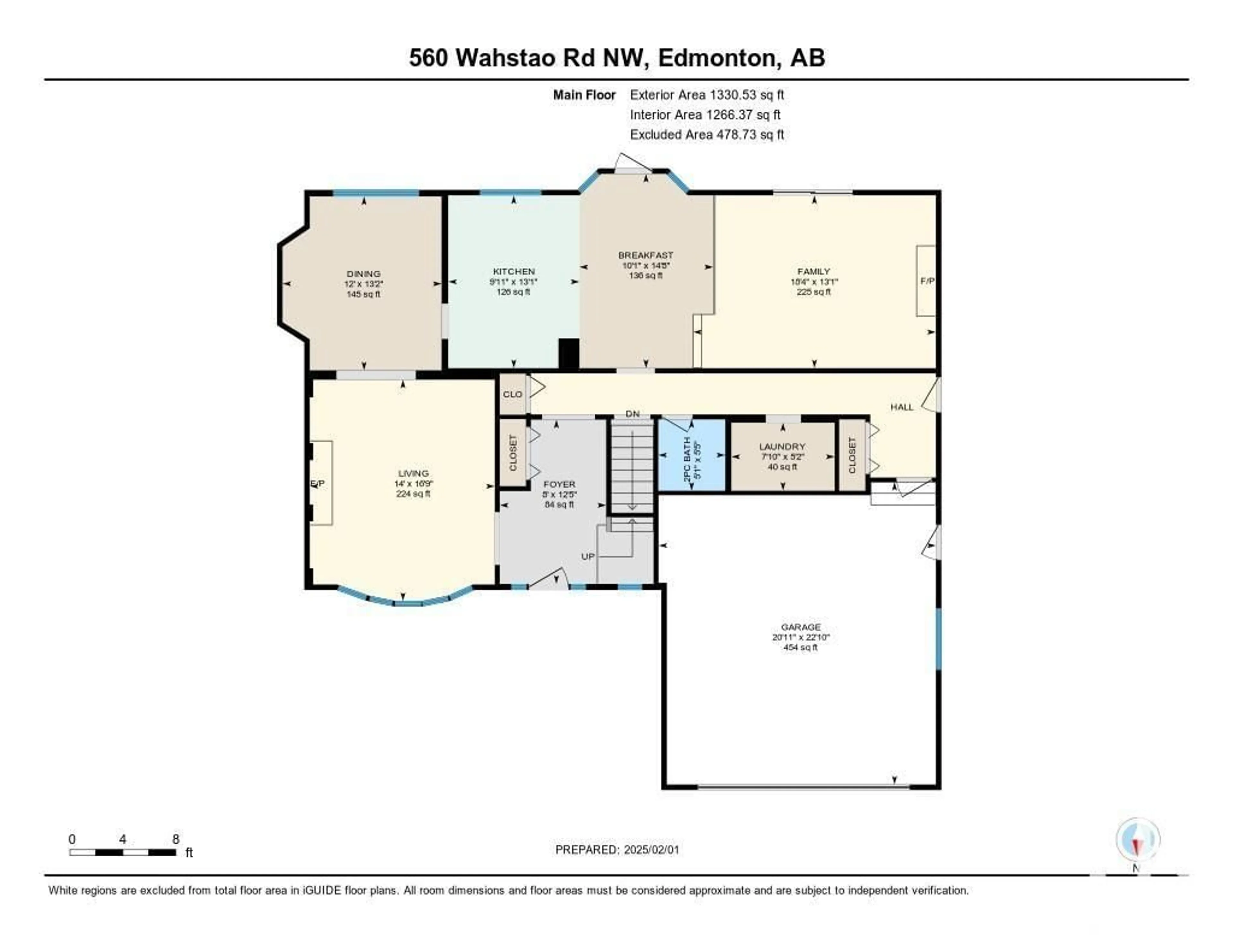 Floor plan for 560 WAHSTAO RD NW, Edmonton Alberta T5T2Y1