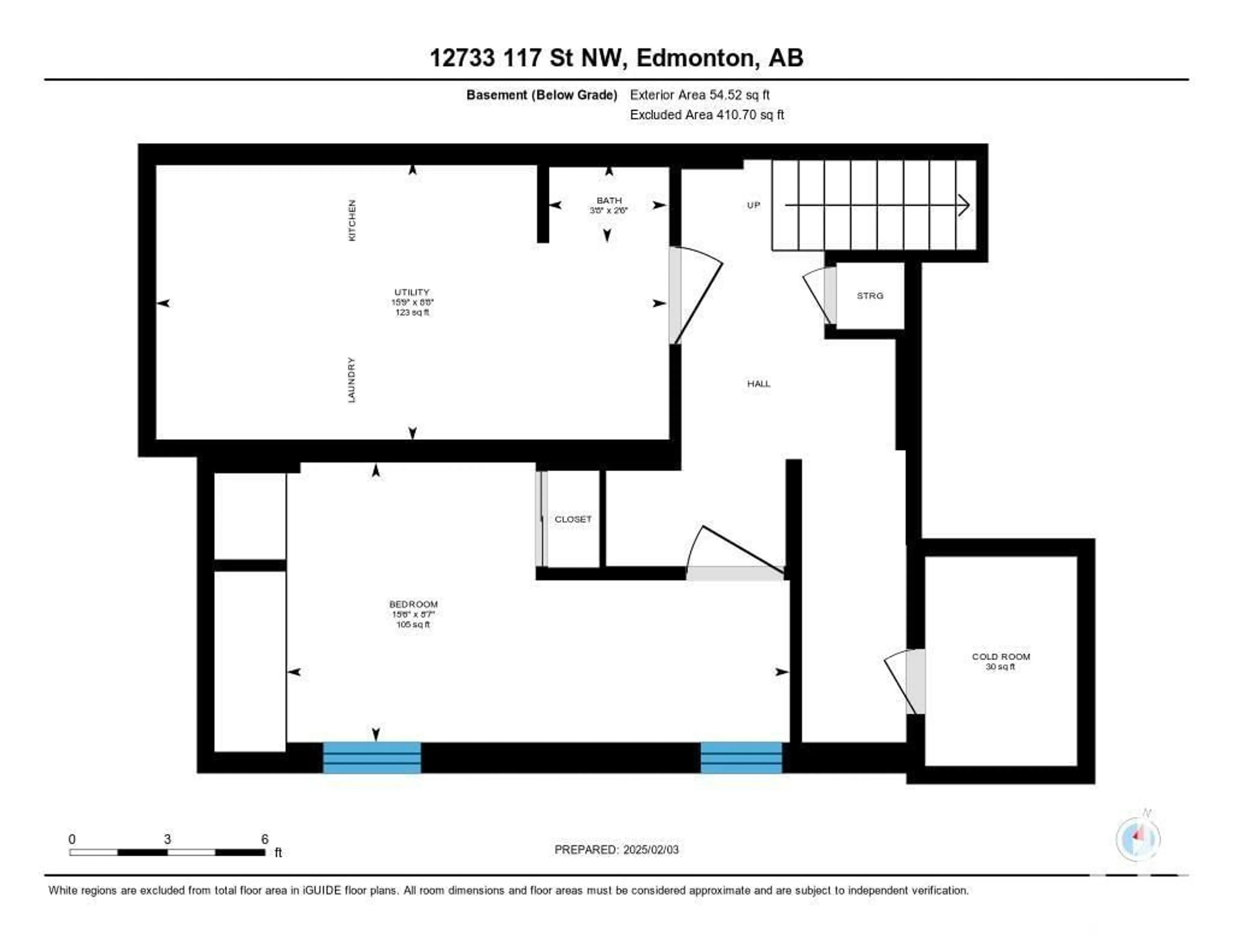 Floor plan for 12733 117 ST NW, Edmonton Alberta T5E5J6