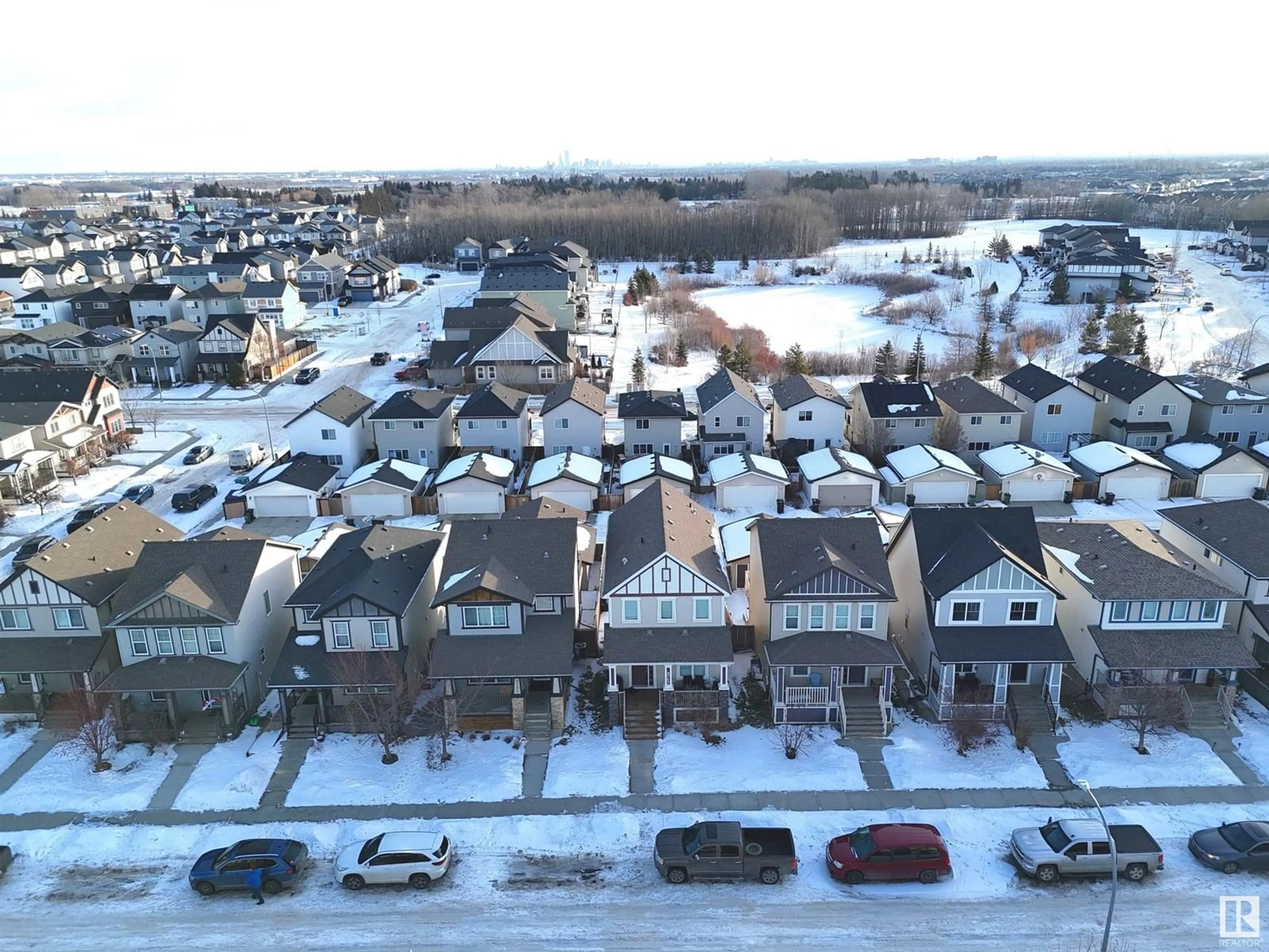 A pic from outside/outdoor area/front of a property/back of a property/a pic from drone, street for 9747 221 ST NW, Edmonton Alberta T5T4H7