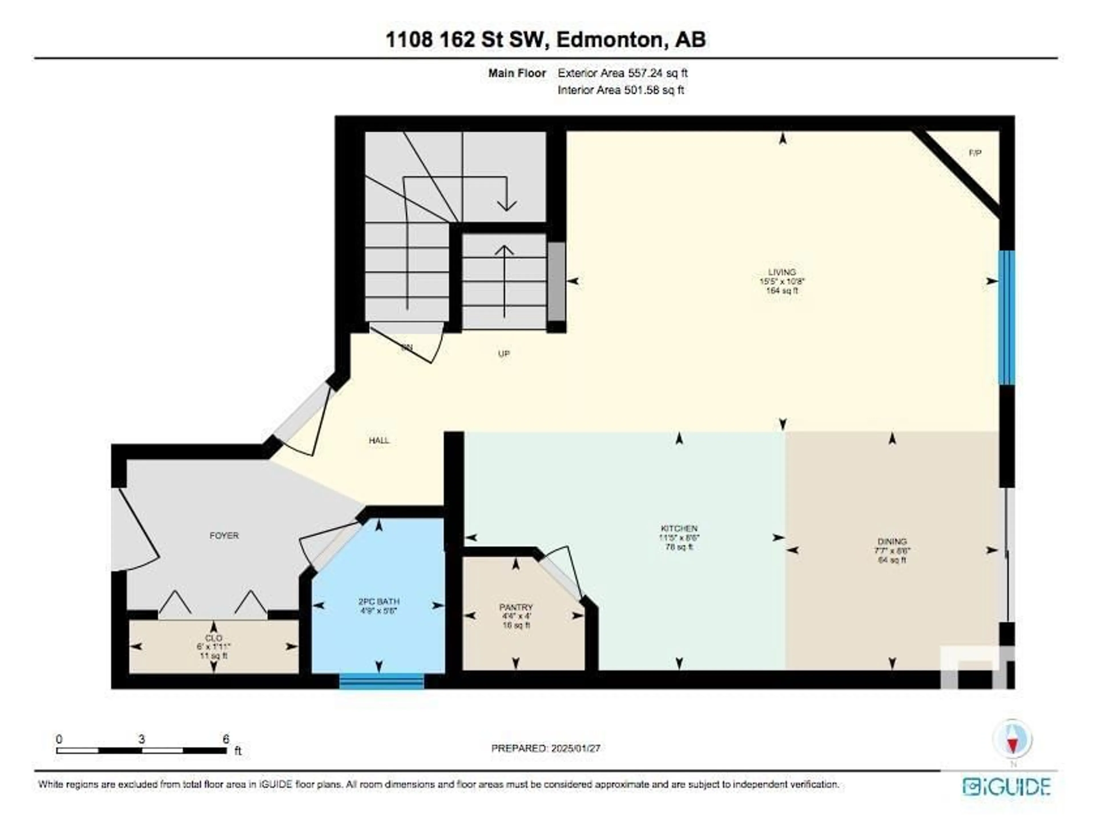 Floor plan for 1108 162 ST SW, Edmonton Alberta T6W2L1