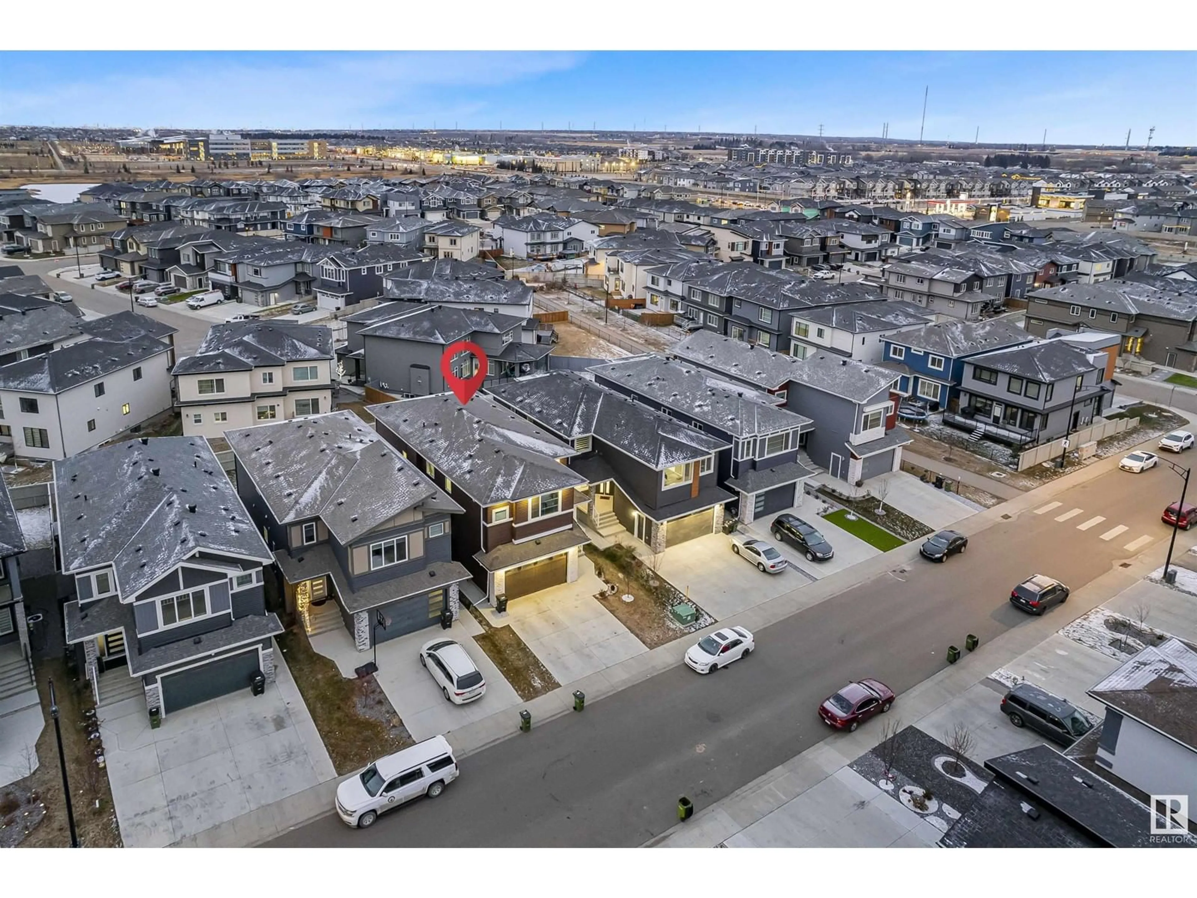 A pic from outside/outdoor area/front of a property/back of a property/a pic from drone, street for 2104 18 AV NW, Edmonton Alberta T6T2M8