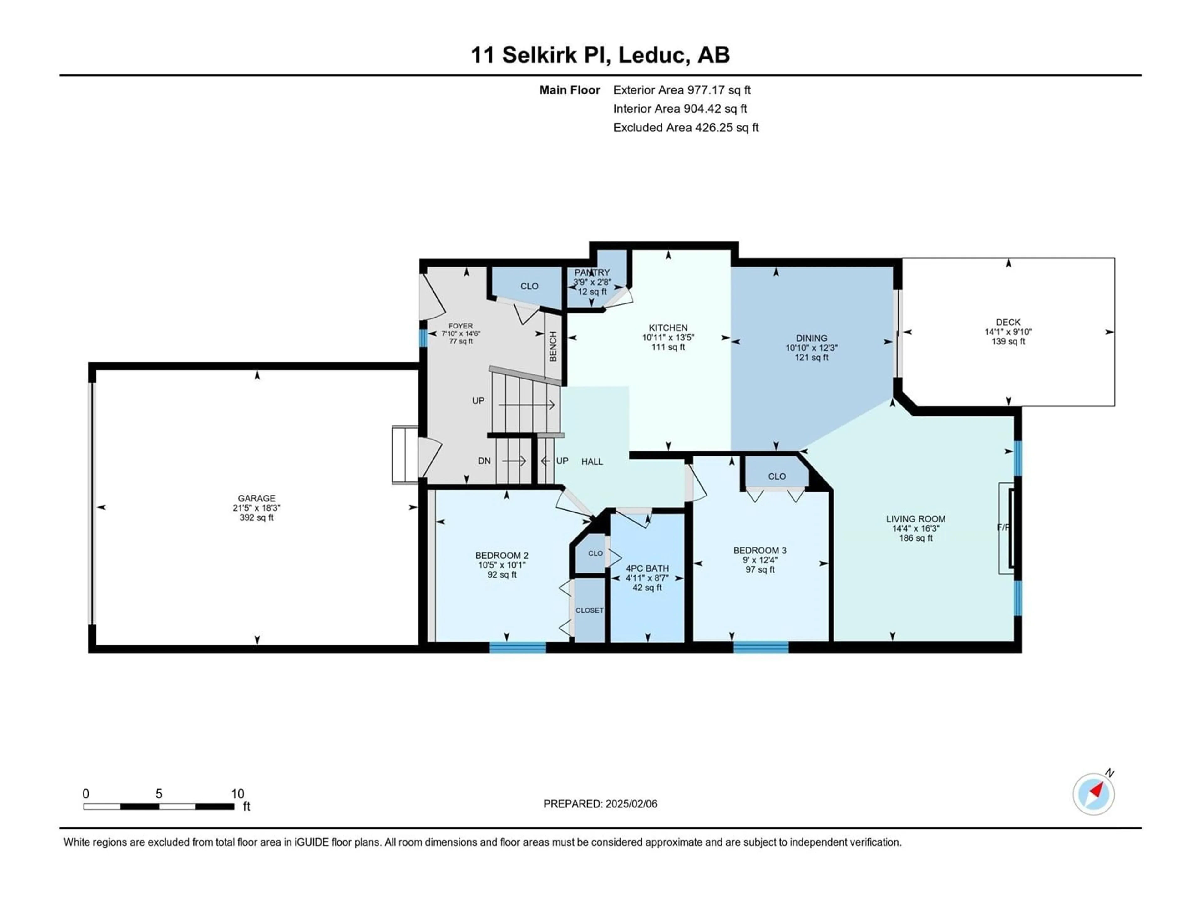 Floor plan for 11 SELKIRK PL, Leduc Alberta T9E0L4