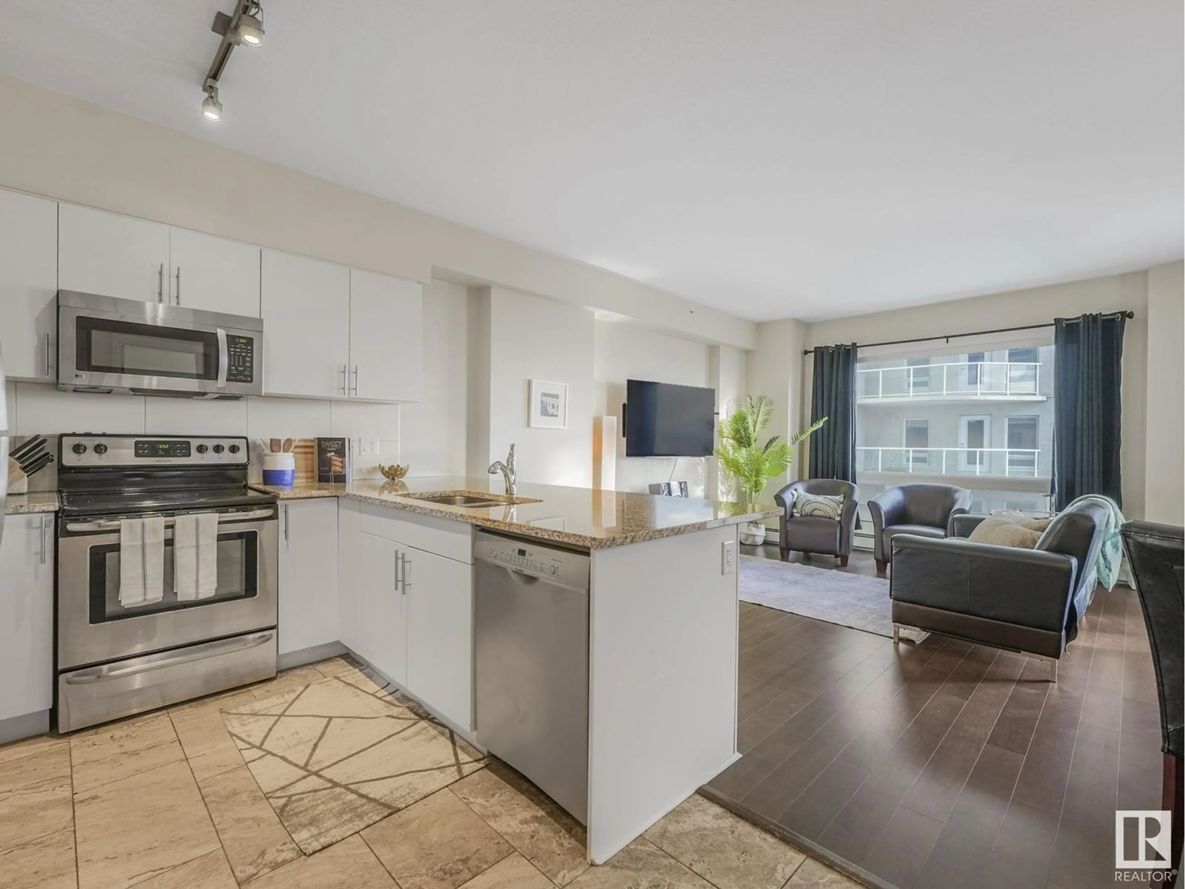 Open concept kitchen, unknown for #1905 10152 104 ST NW, Edmonton Alberta T5J0B6