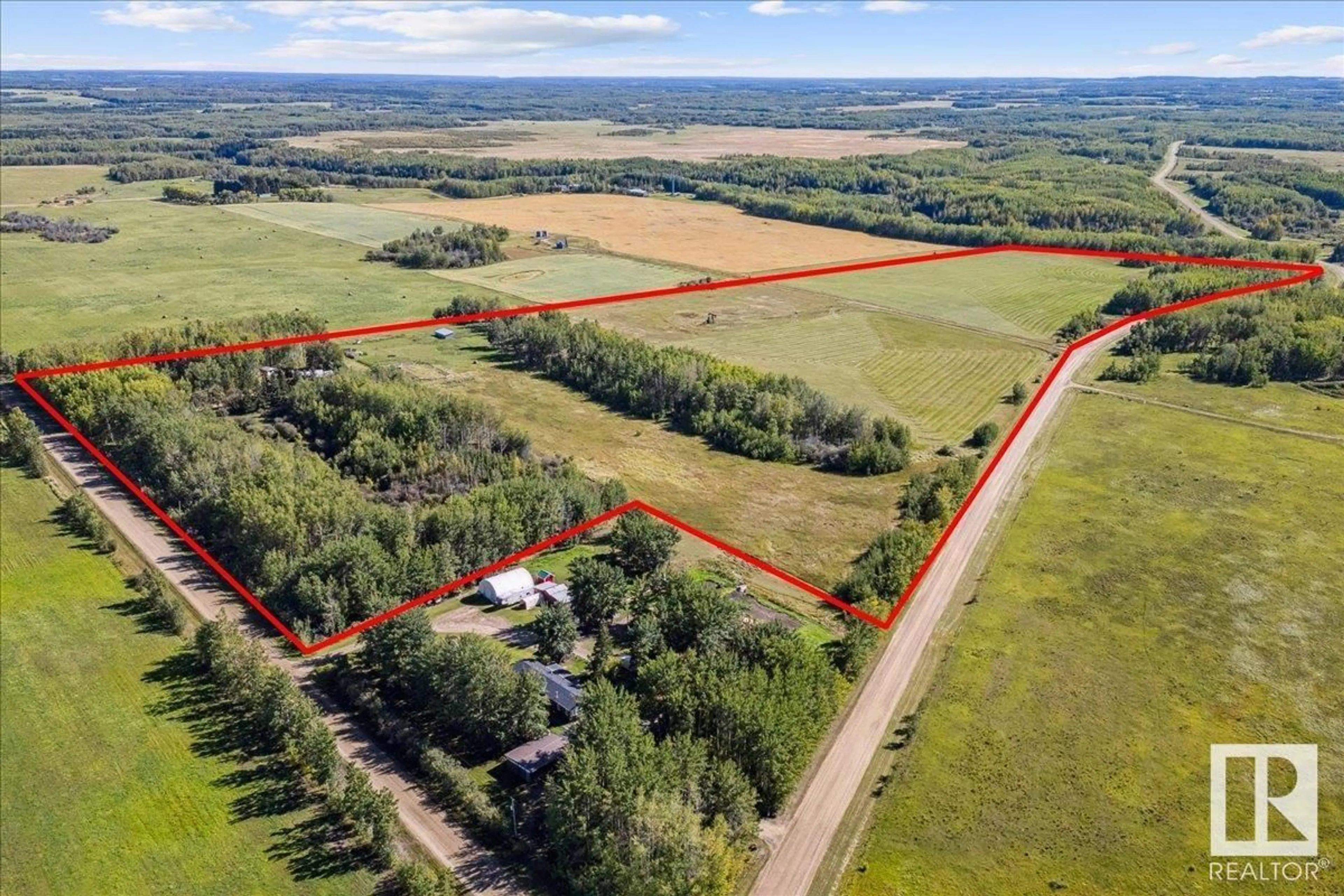 A pic from outside/outdoor area/front of a property/back of a property/a pic from drone, building for 6219 twp rd 490, Rural Brazeau County Alberta T0E1Z0