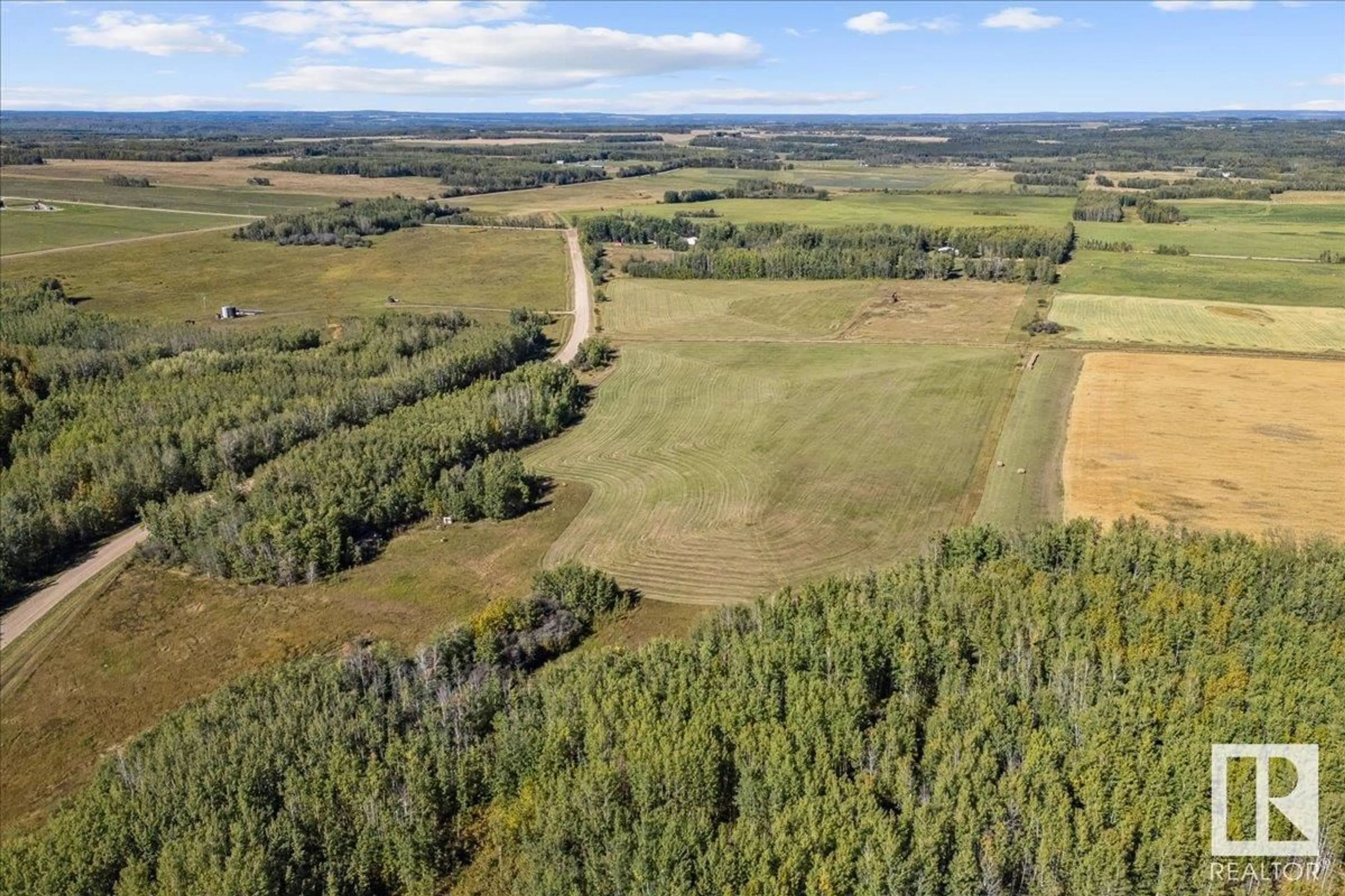 A pic from outside/outdoor area/front of a property/back of a property/a pic from drone, forest/trees view for 6219 twp rd 490, Rural Brazeau County Alberta T0E1Z0