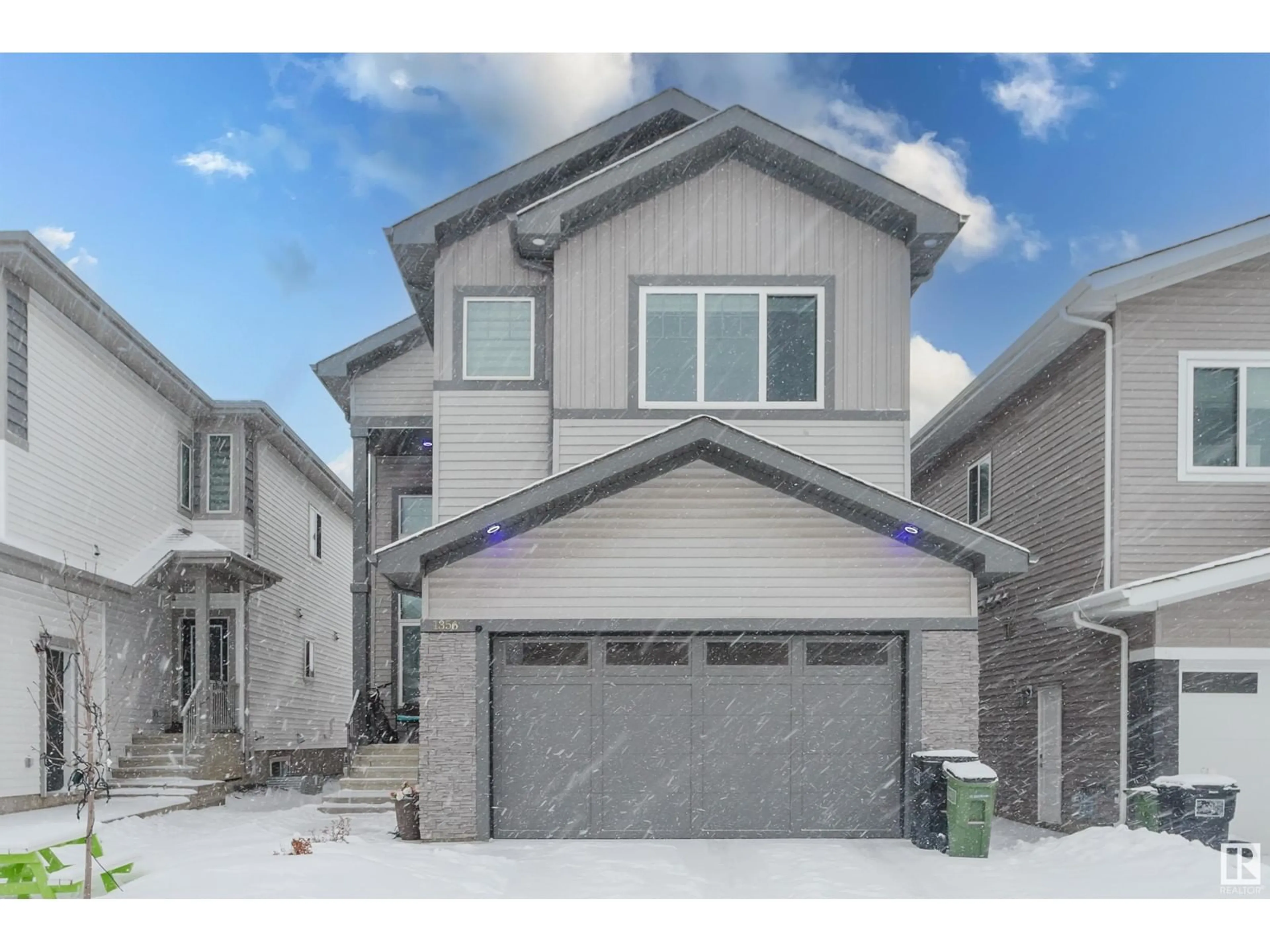 Home with vinyl exterior material, street for 1356 20 ST NW, Edmonton Alberta T6T2R7