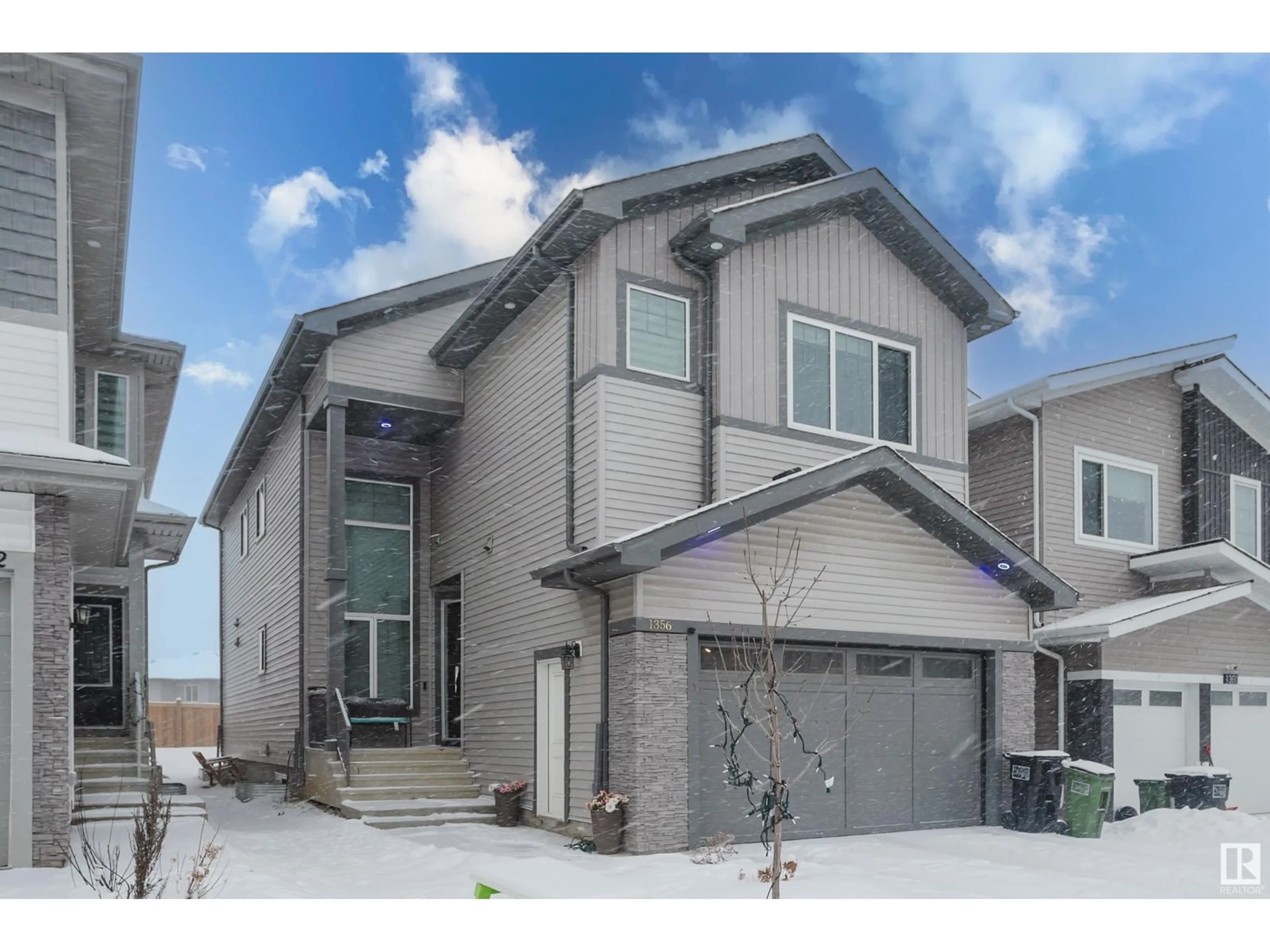 Home with vinyl exterior material, street for 1356 20 ST NW, Edmonton Alberta T6T2R7