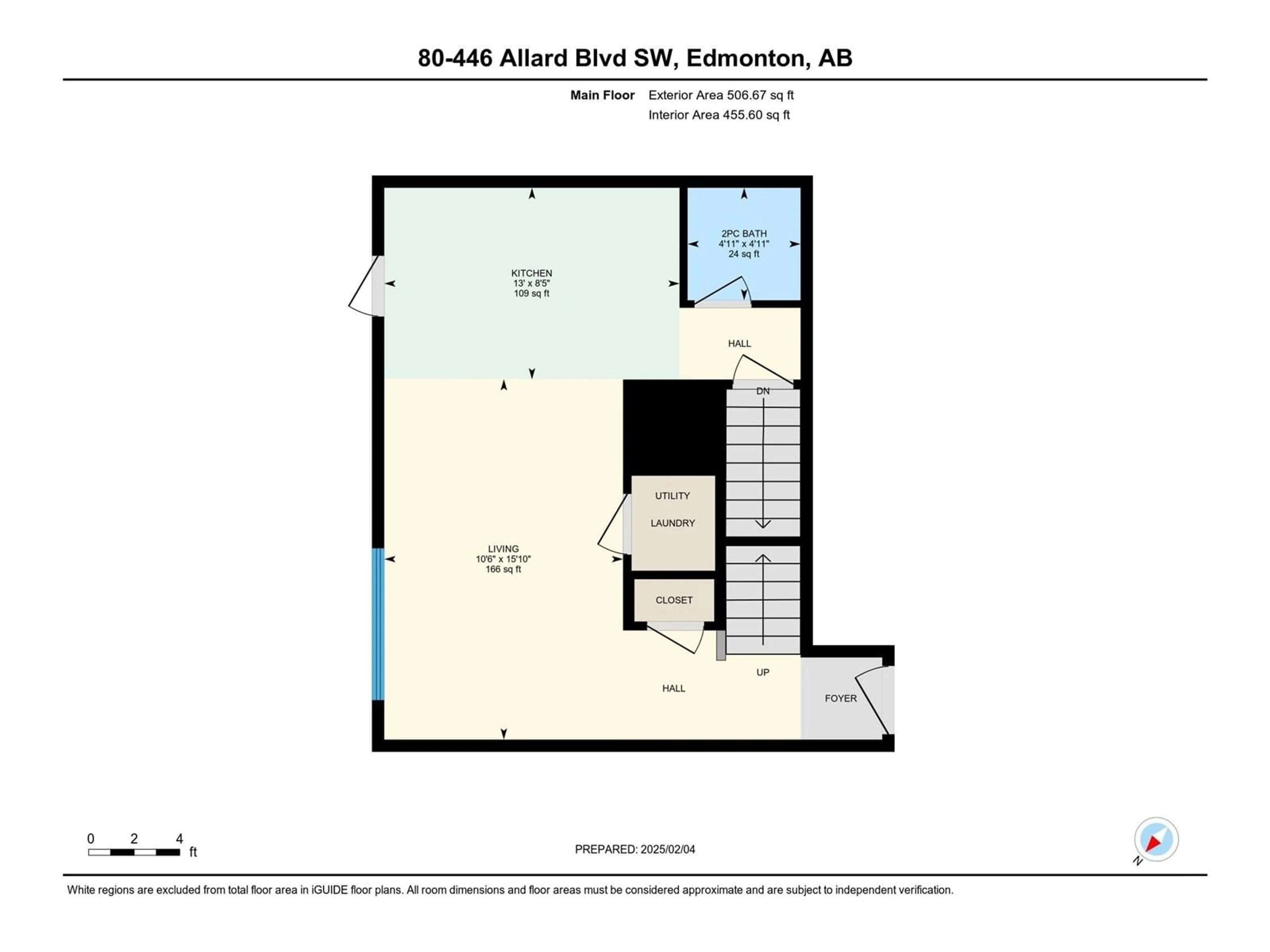 Floor plan for #80 446 ALLARD BV SW, Edmonton Alberta T6W3S7