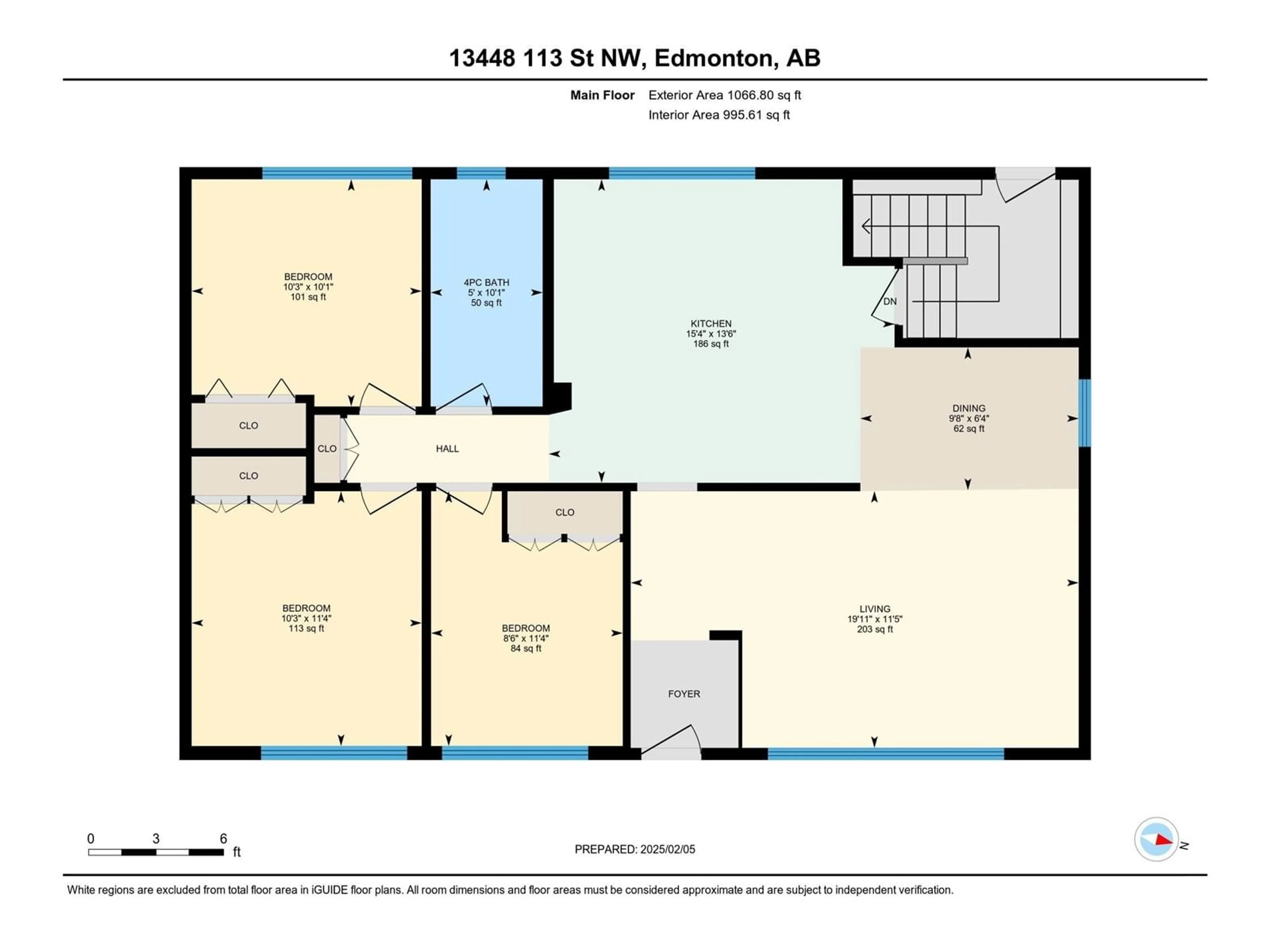 Floor plan for 13448 113 ST NW NW, Edmonton Alberta T5G5B1