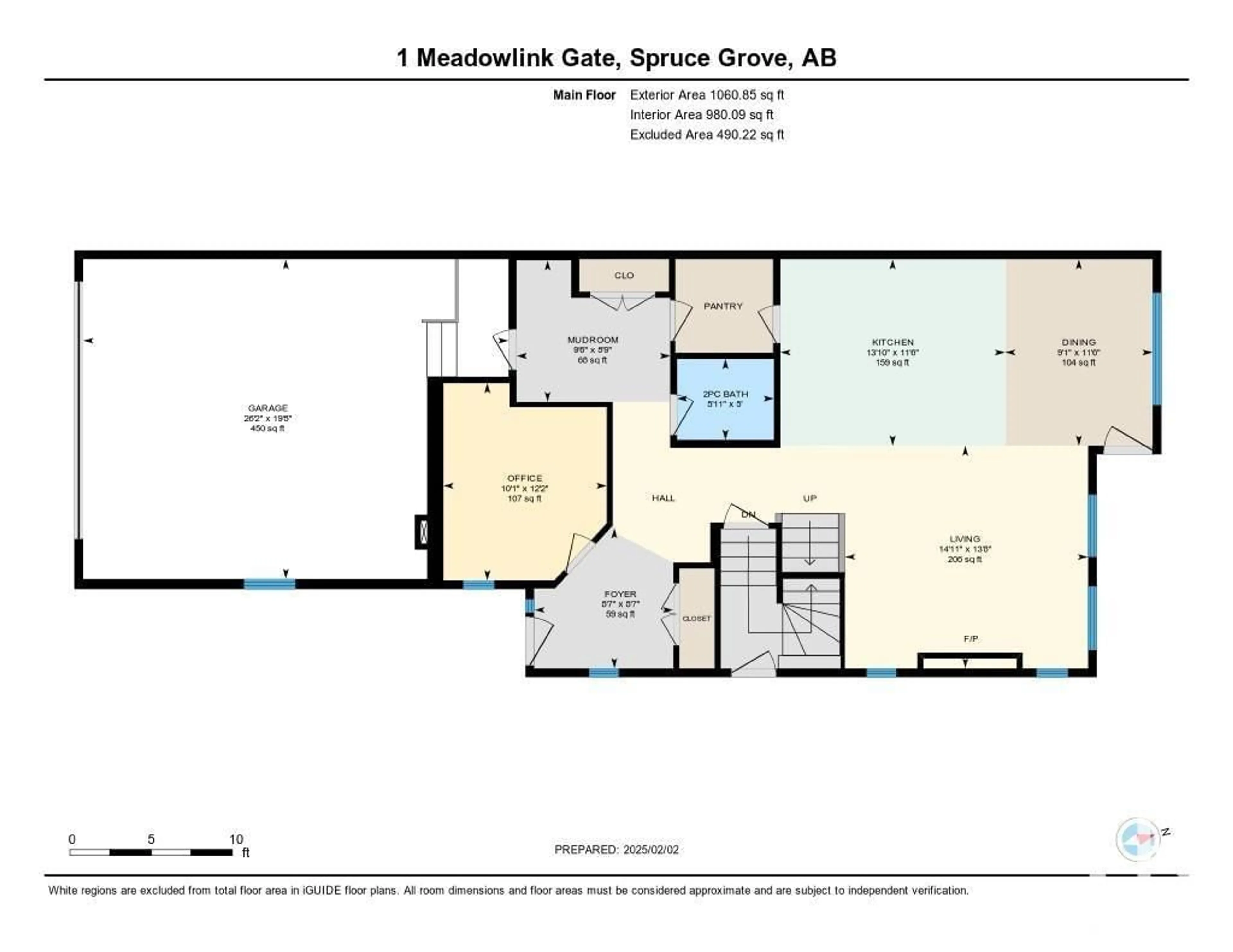 Floor plan for 1 MEADOWLINK GA, Spruce Grove Alberta T7X0W1