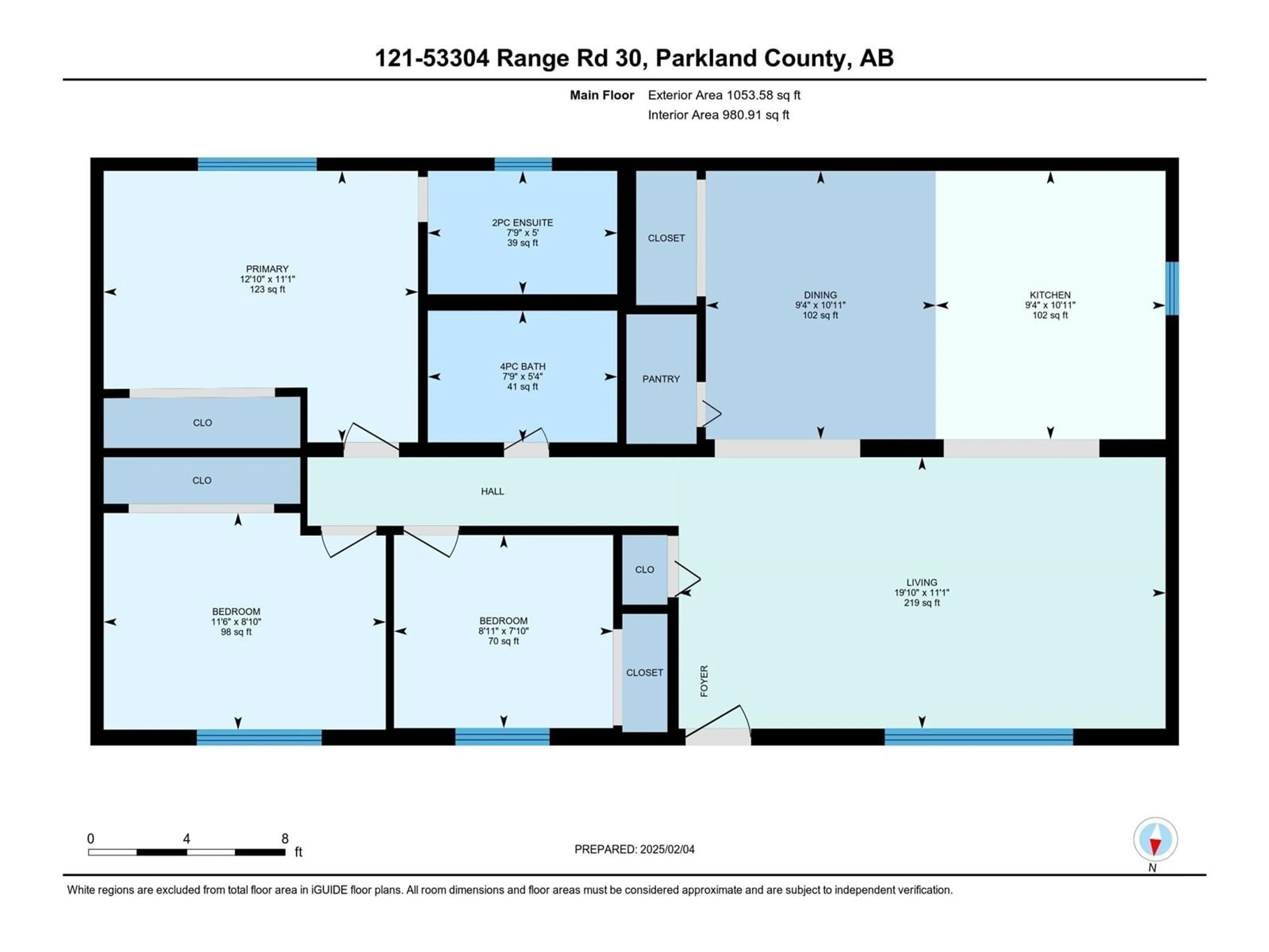 Floor plan for #121 53304 RGE ROAD 30, Rural Parkland County Alberta T0E0H0