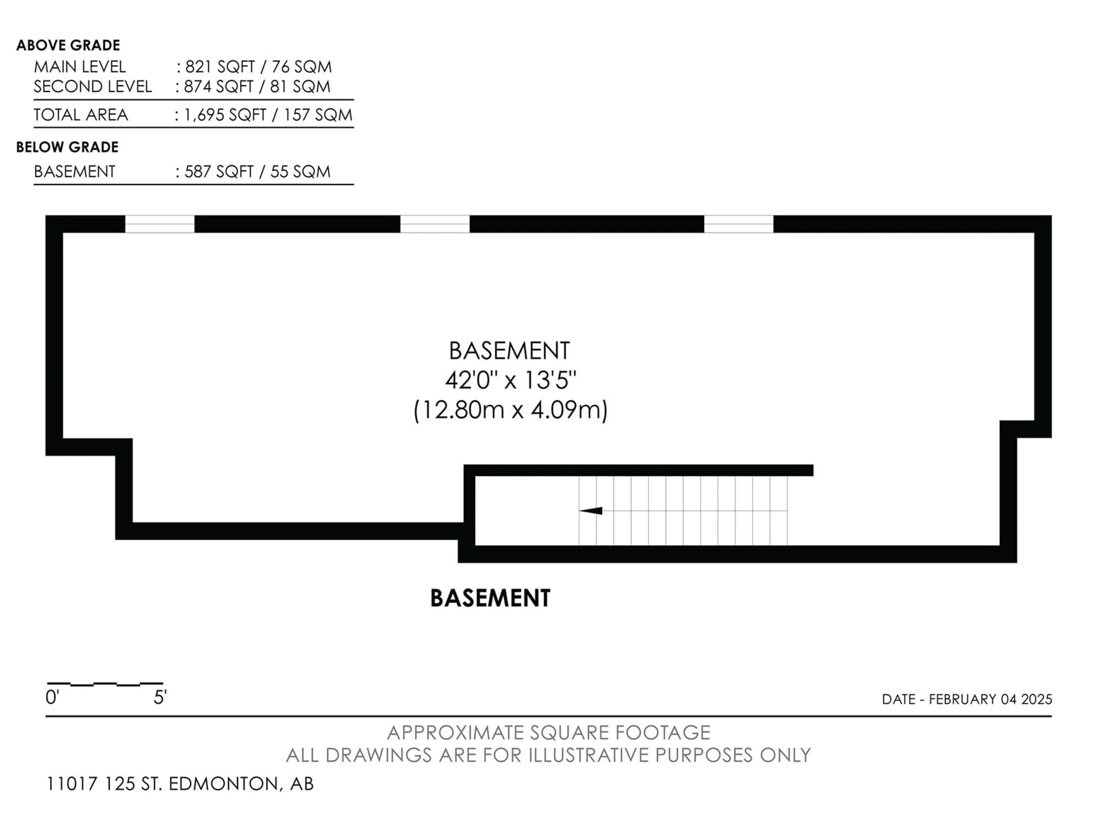 Floor plan for 11017 125 ST NW, Edmonton Alberta T5M0M2