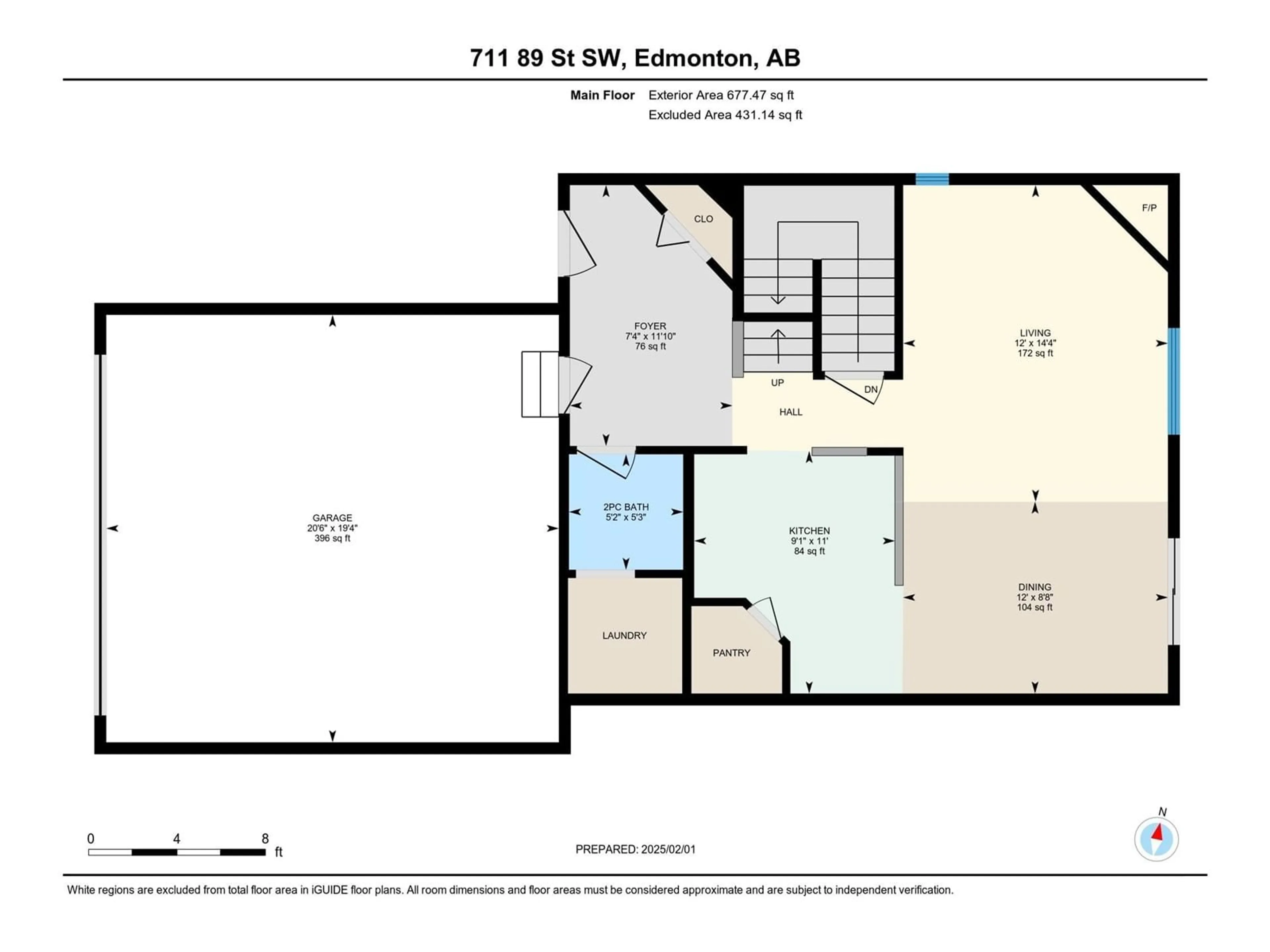 Floor plan for 711 89 ST SW SW, Edmonton Alberta T6X1B9