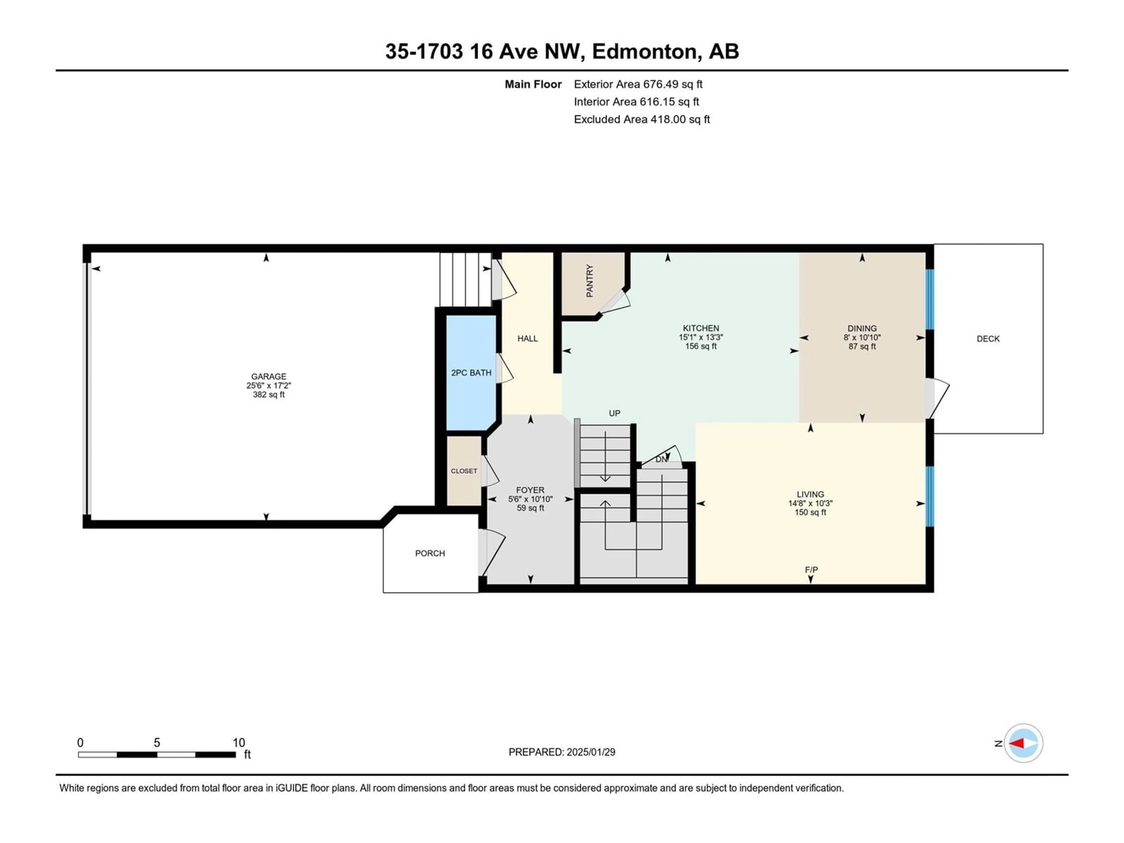 Floor plan for #35 1703 16 AV NW, Edmonton Alberta T6T2C3