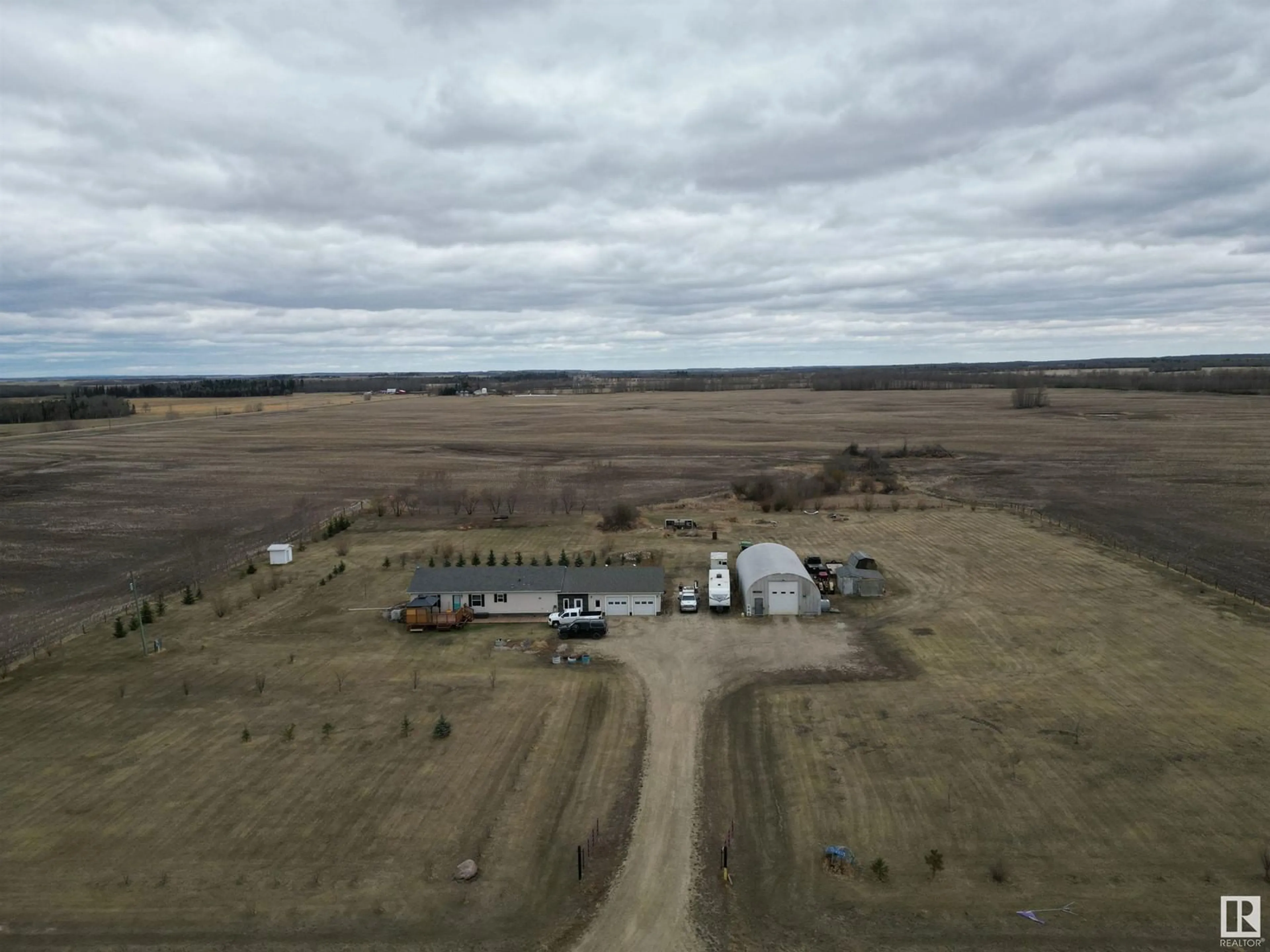 A pic from outside/outdoor area/front of a property/back of a property/a pic from drone, building for 5228 TWP RD 564, Rural Lac Ste. Anne County Alberta T0E0J0