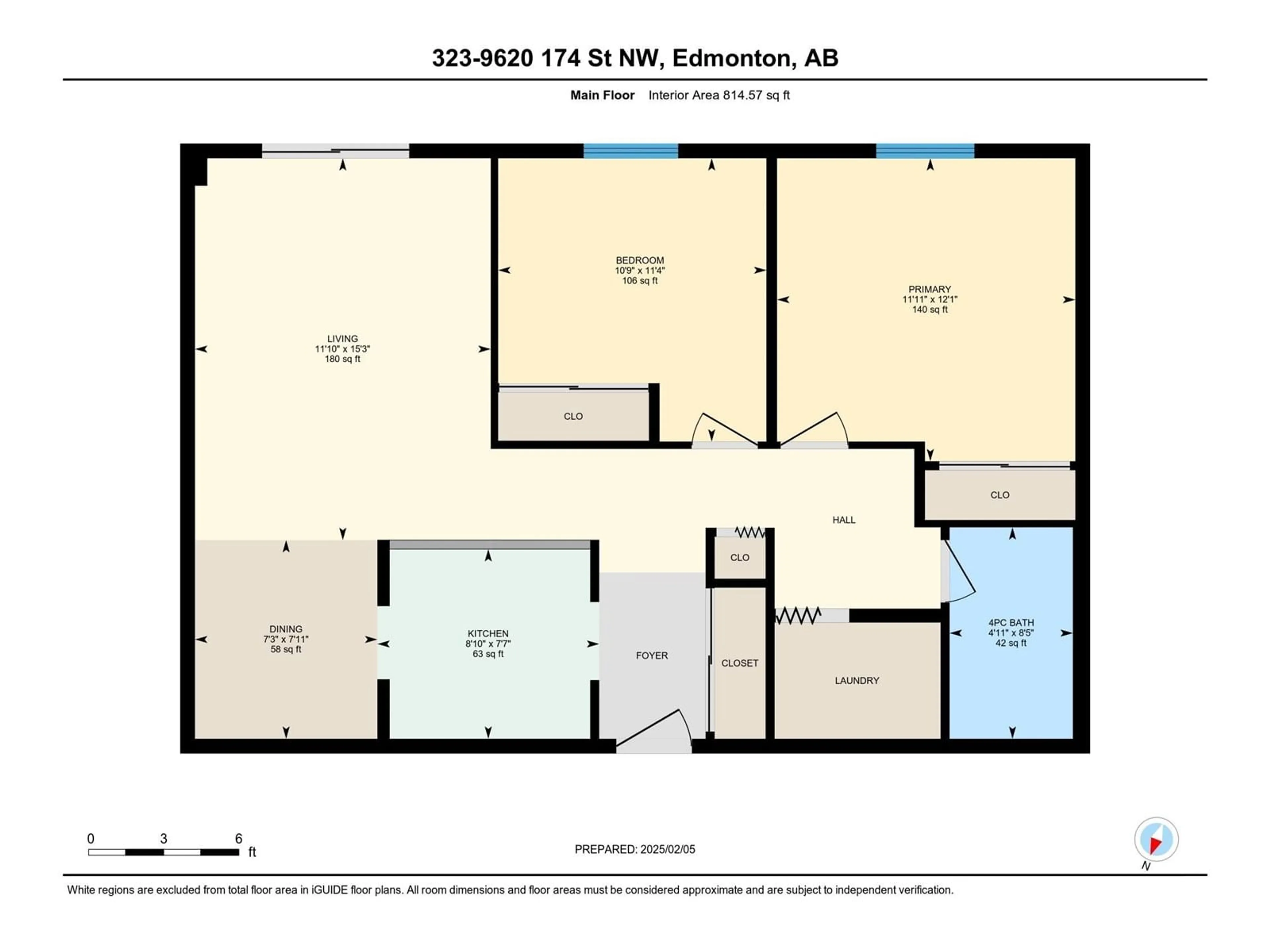 Floor plan for #323 9620 174 ST NW, Edmonton Alberta T5T6B9