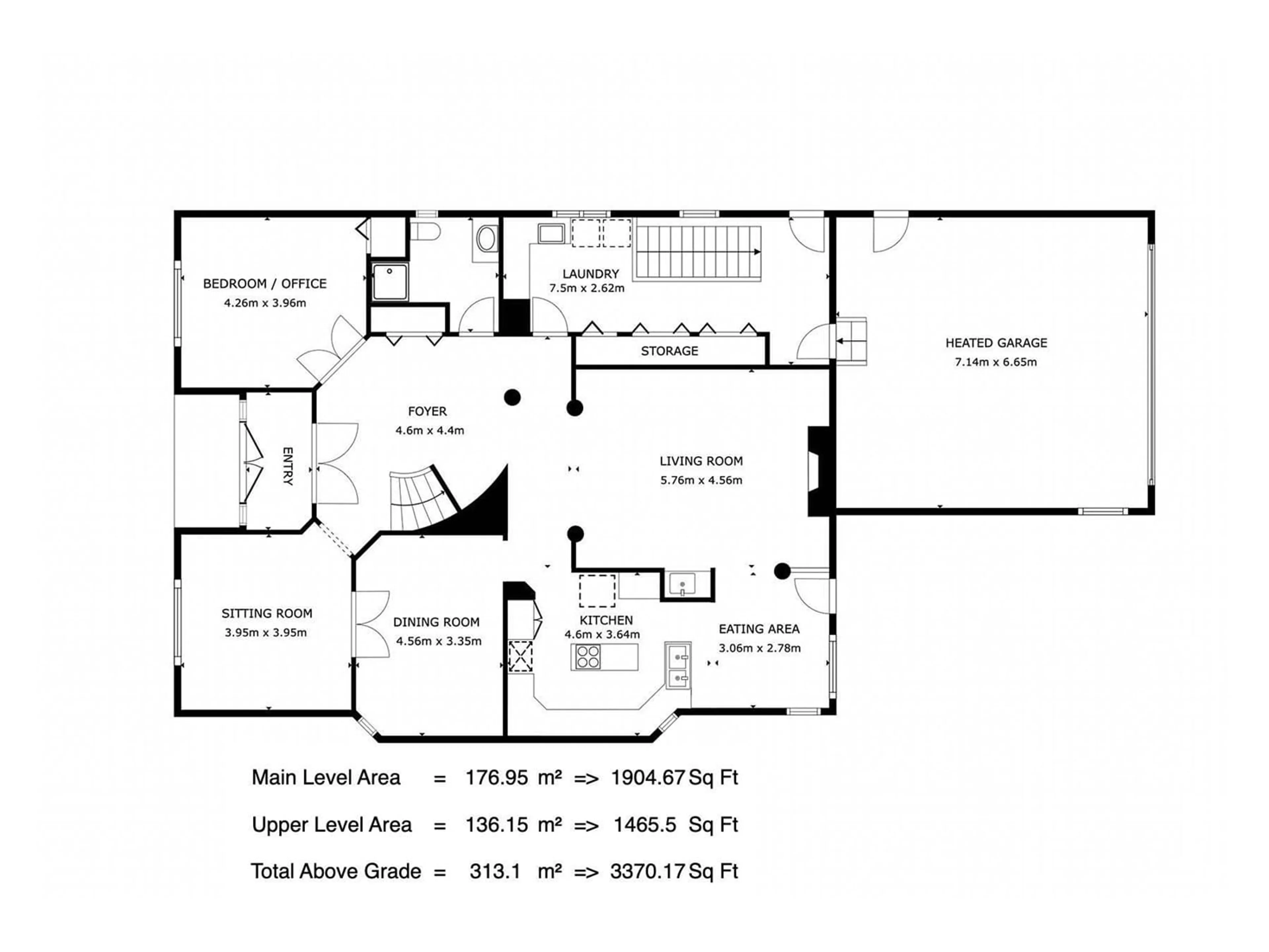 Floor plan for 10507 131 ST NW, Edmonton Alberta T5N1Y5