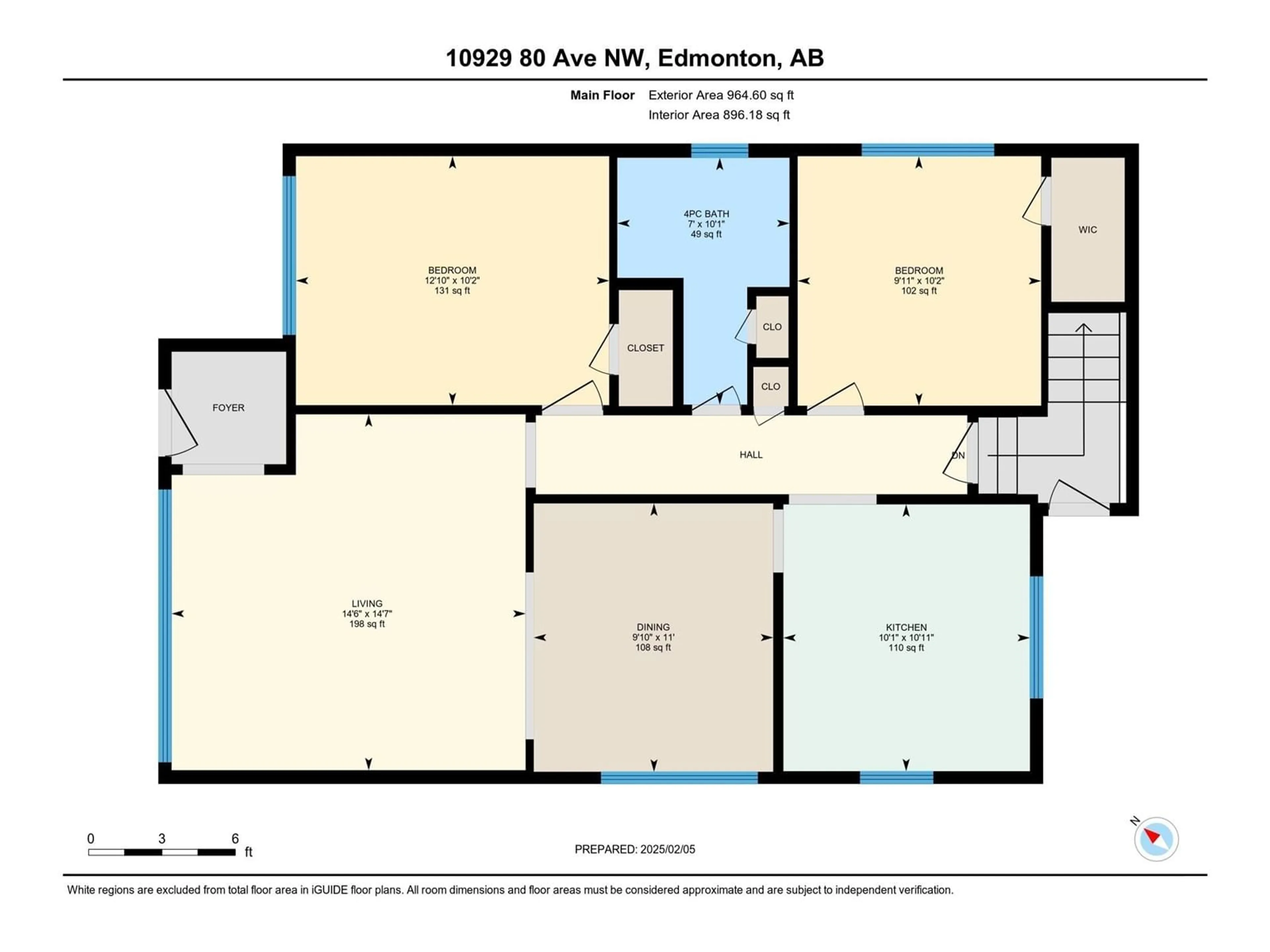 Floor plan for 10929 80 AV NW, Edmonton Alberta T6G0P9