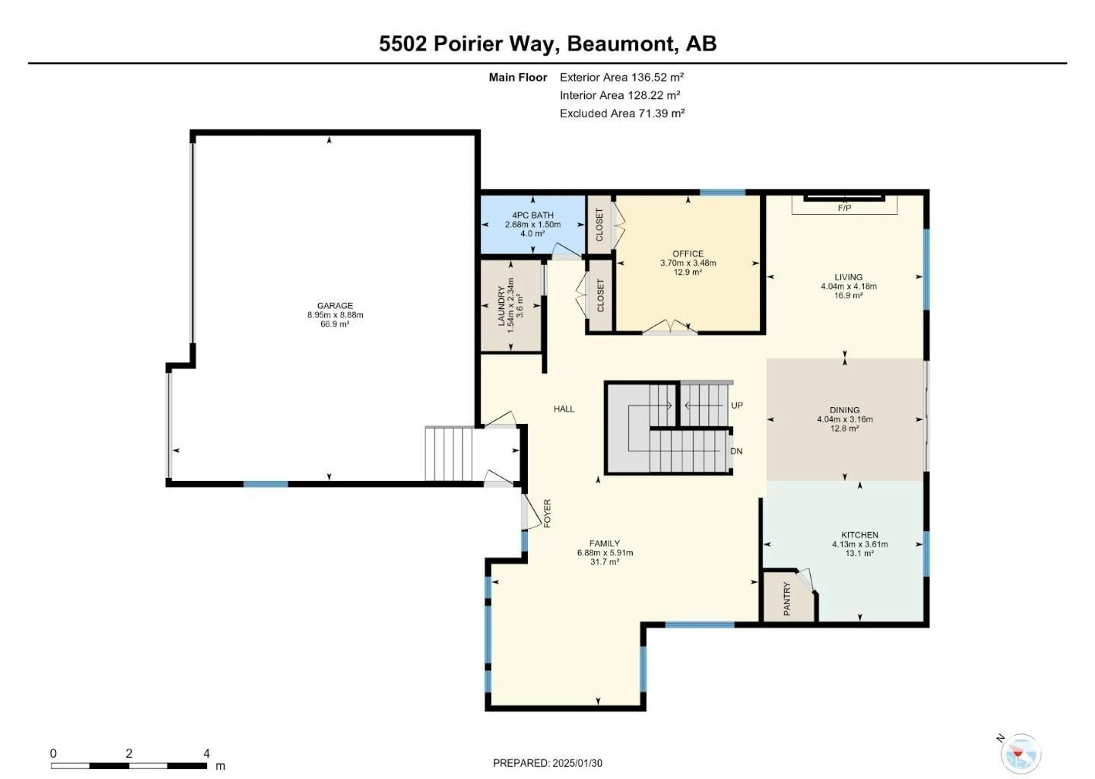 Floor plan for 5502 POIRIER WY, Beaumont Alberta T4X2B4