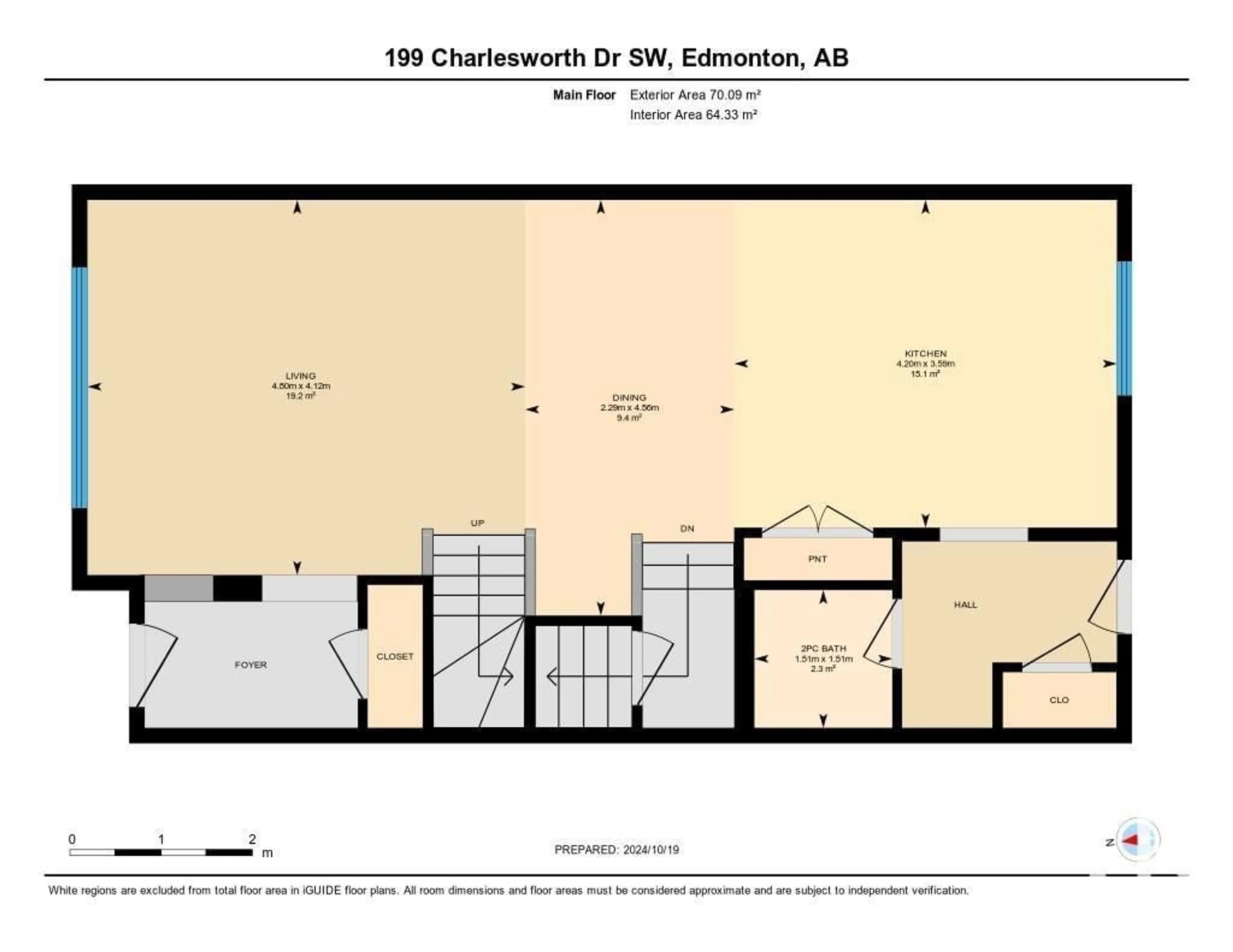 Floor plan for 199 CHARLESWORTH DR SW, Edmonton Alberta T6X2W2