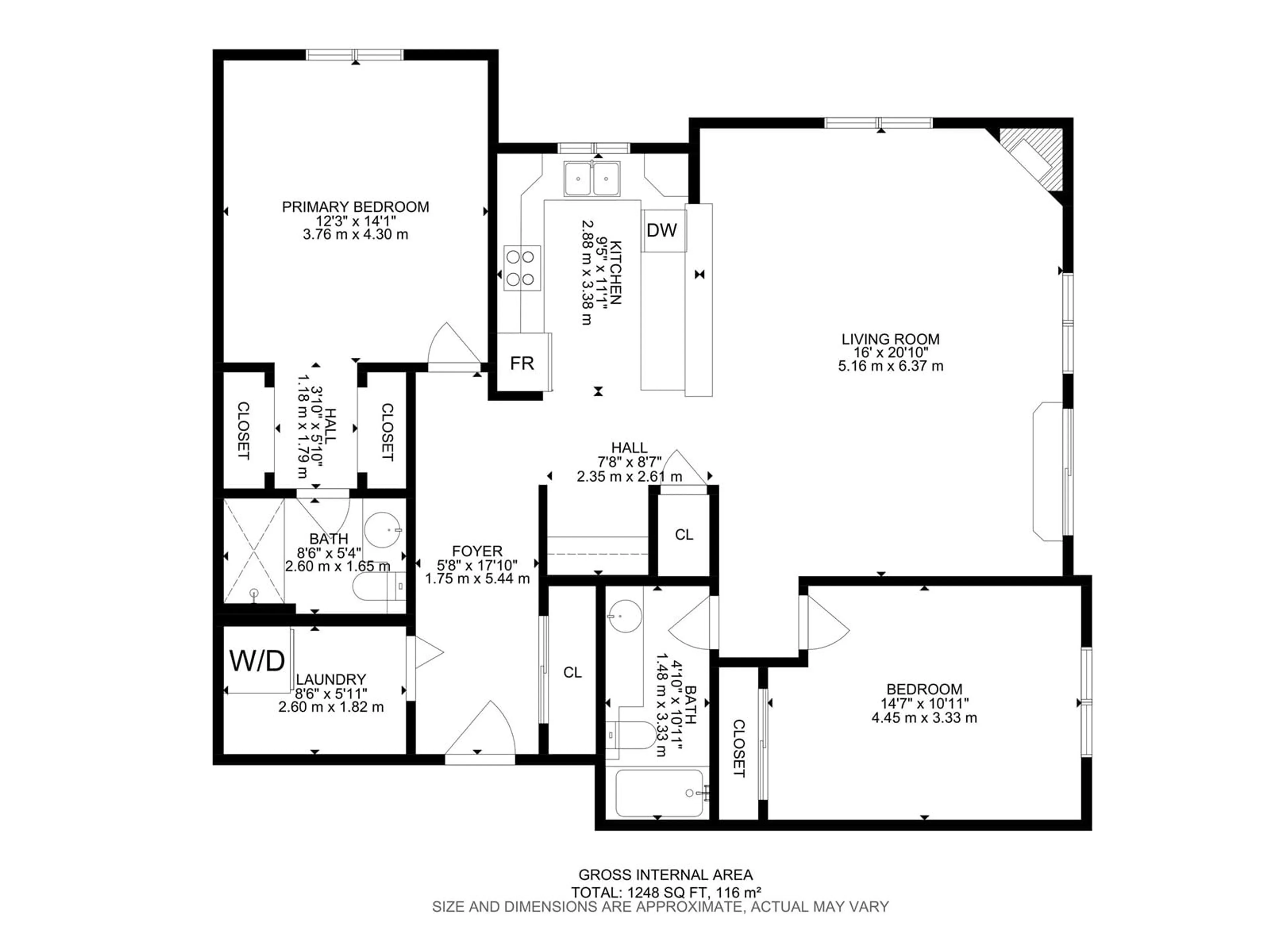 Floor plan for #126 7909 71 ST NW, Edmonton Alberta T6B3P5