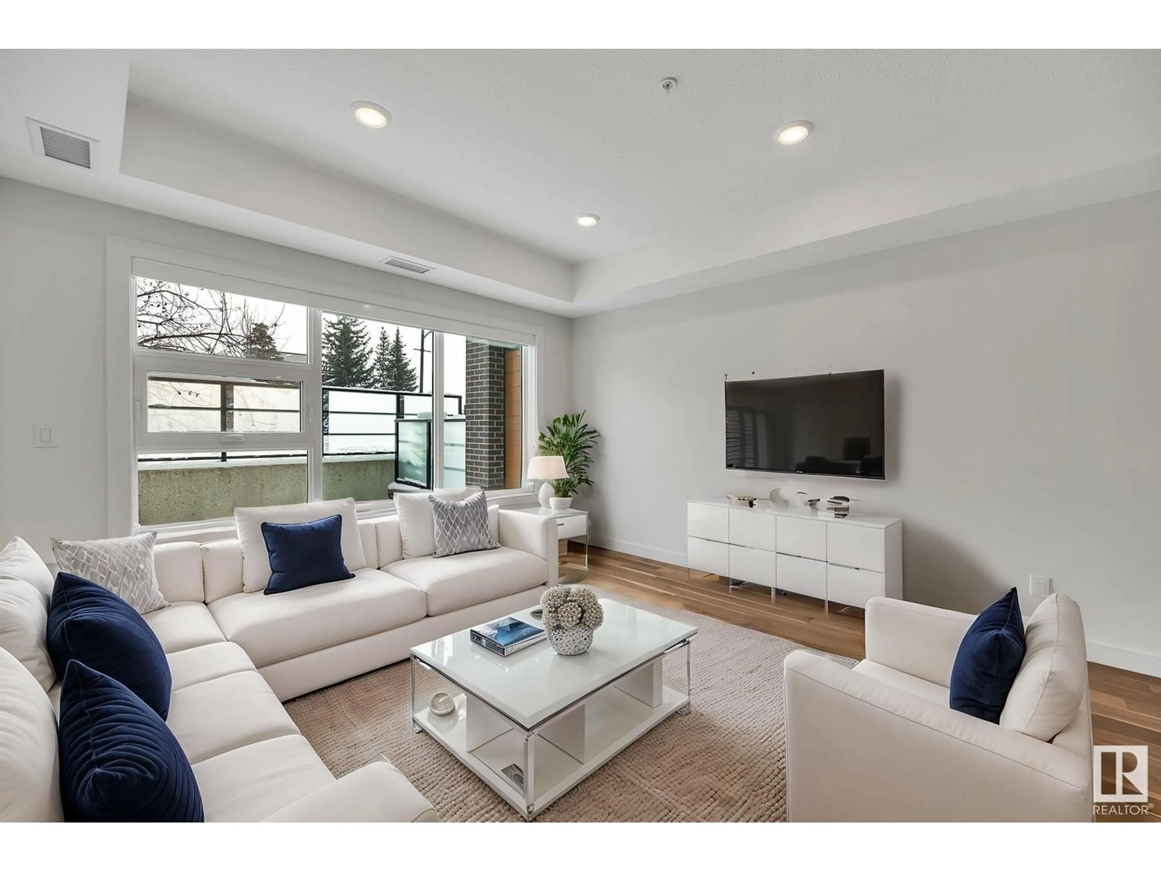 Living room with furniture, unknown for #102 71 Festival WY, Sherwood Park Alberta T8A4Z1