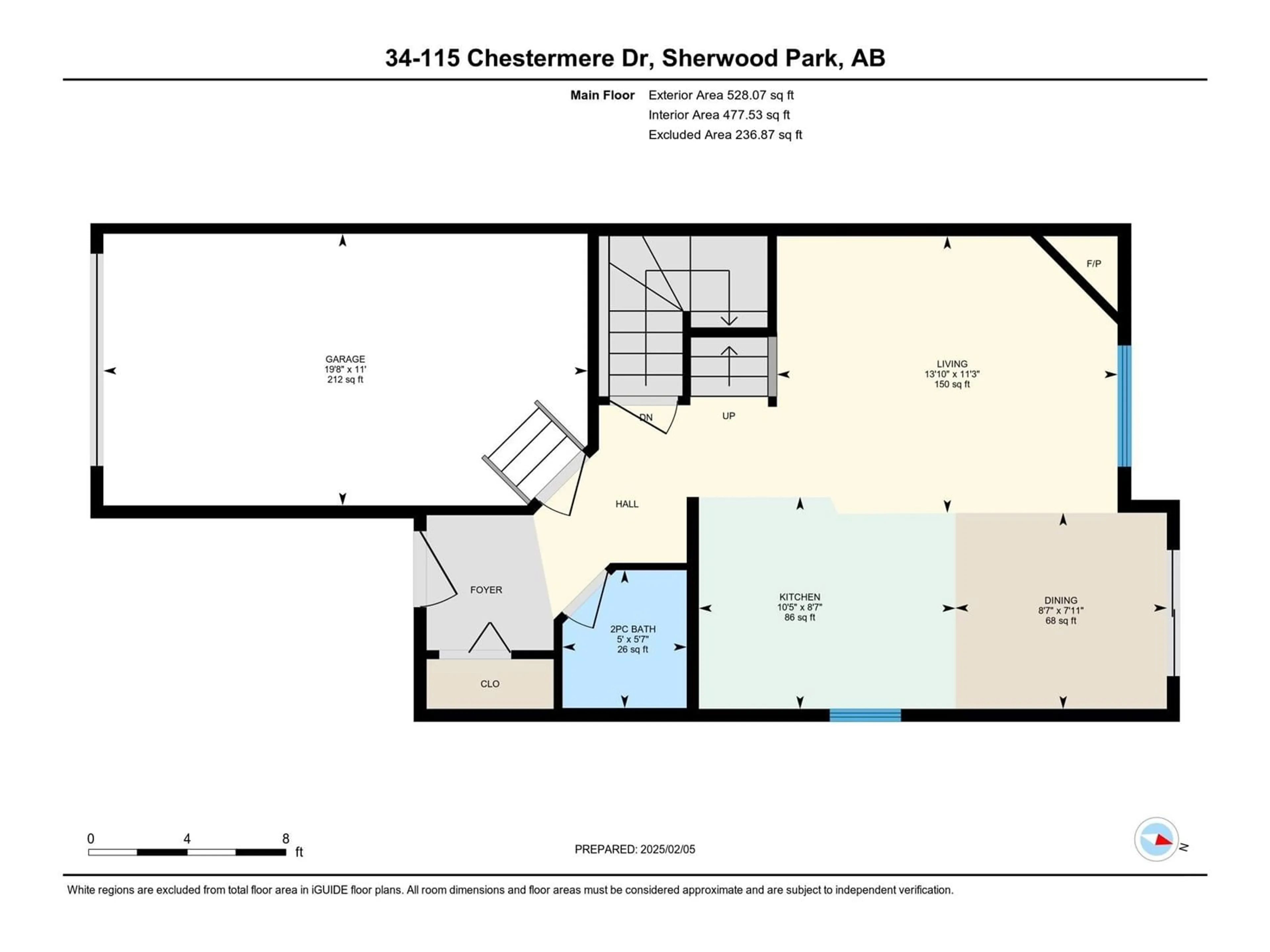 Floor plan for #34 115 CHESTERMERE DR, Sherwood Park Alberta T8H2W4