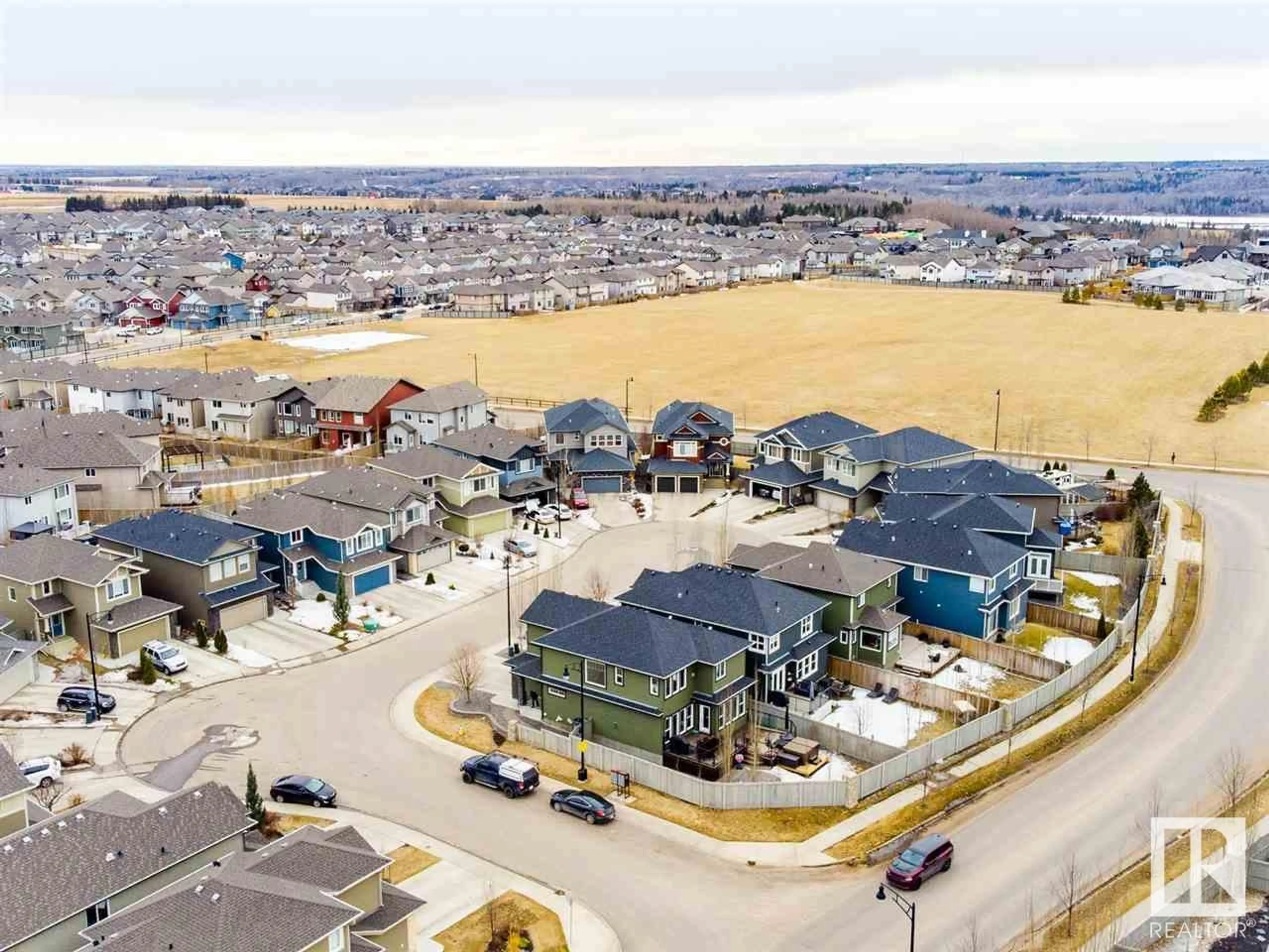 A pic from outside/outdoor area/front of a property/back of a property/a pic from drone, street for 1618 WATES CL SW, Edmonton Alberta T6W0X5