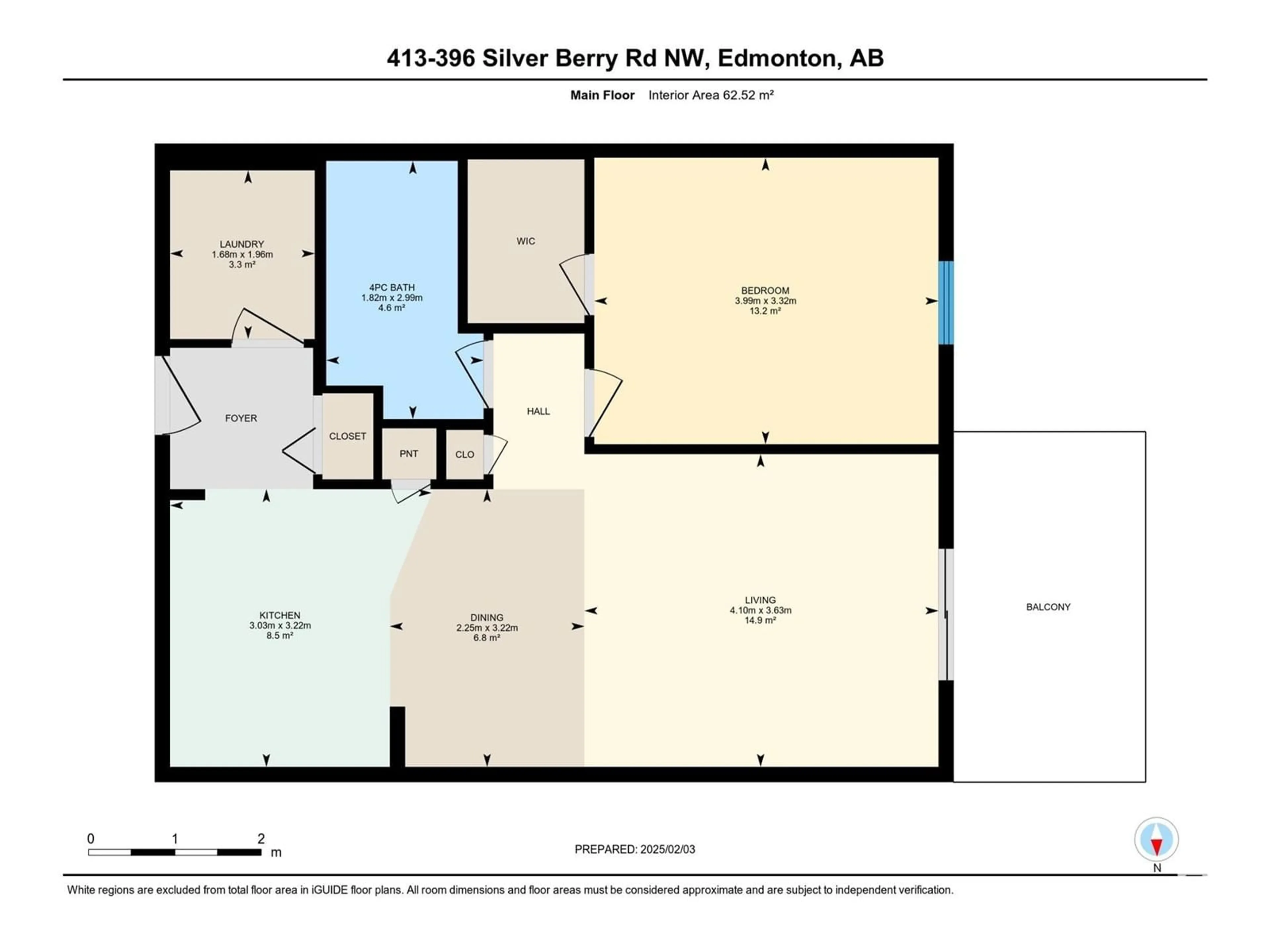 Floor plan for #413 396 SILVER BERRY RD NW, Edmonton Alberta T6T0H1