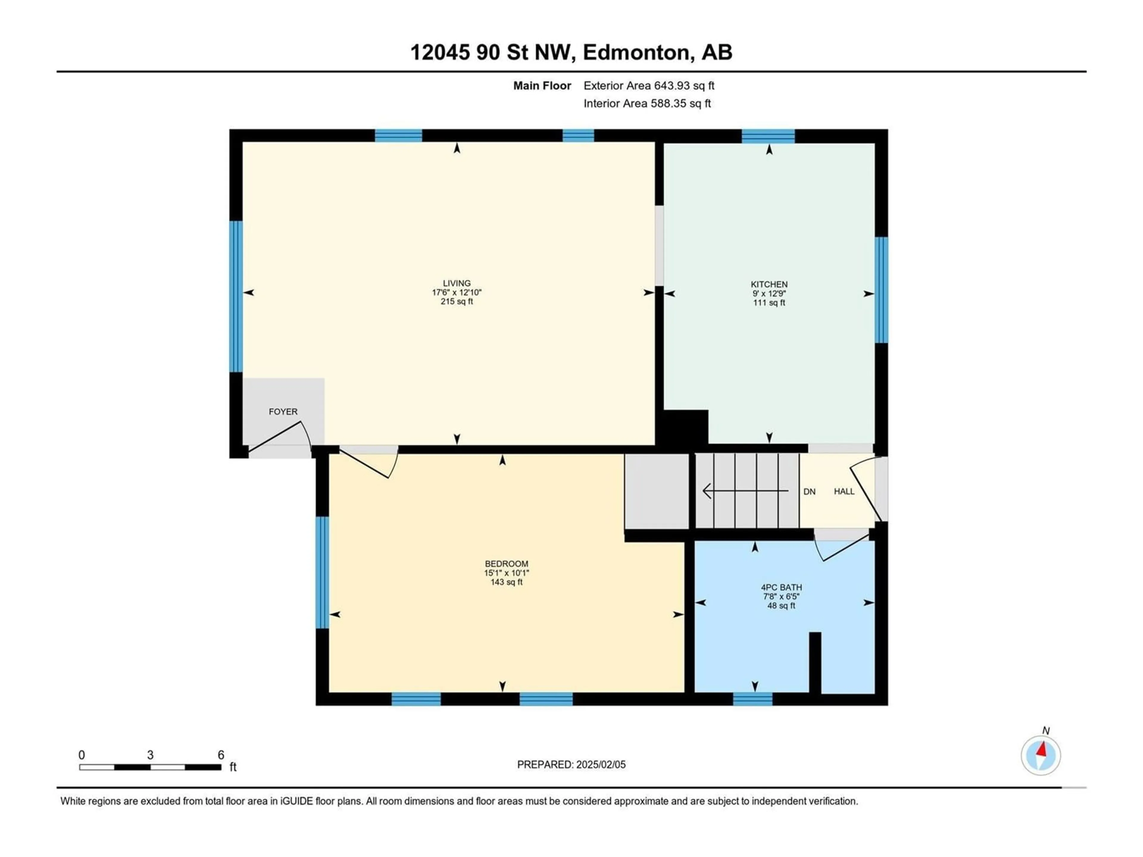 Floor plan for 12045 90 ST NW, Edmonton Alberta T5B3Z2