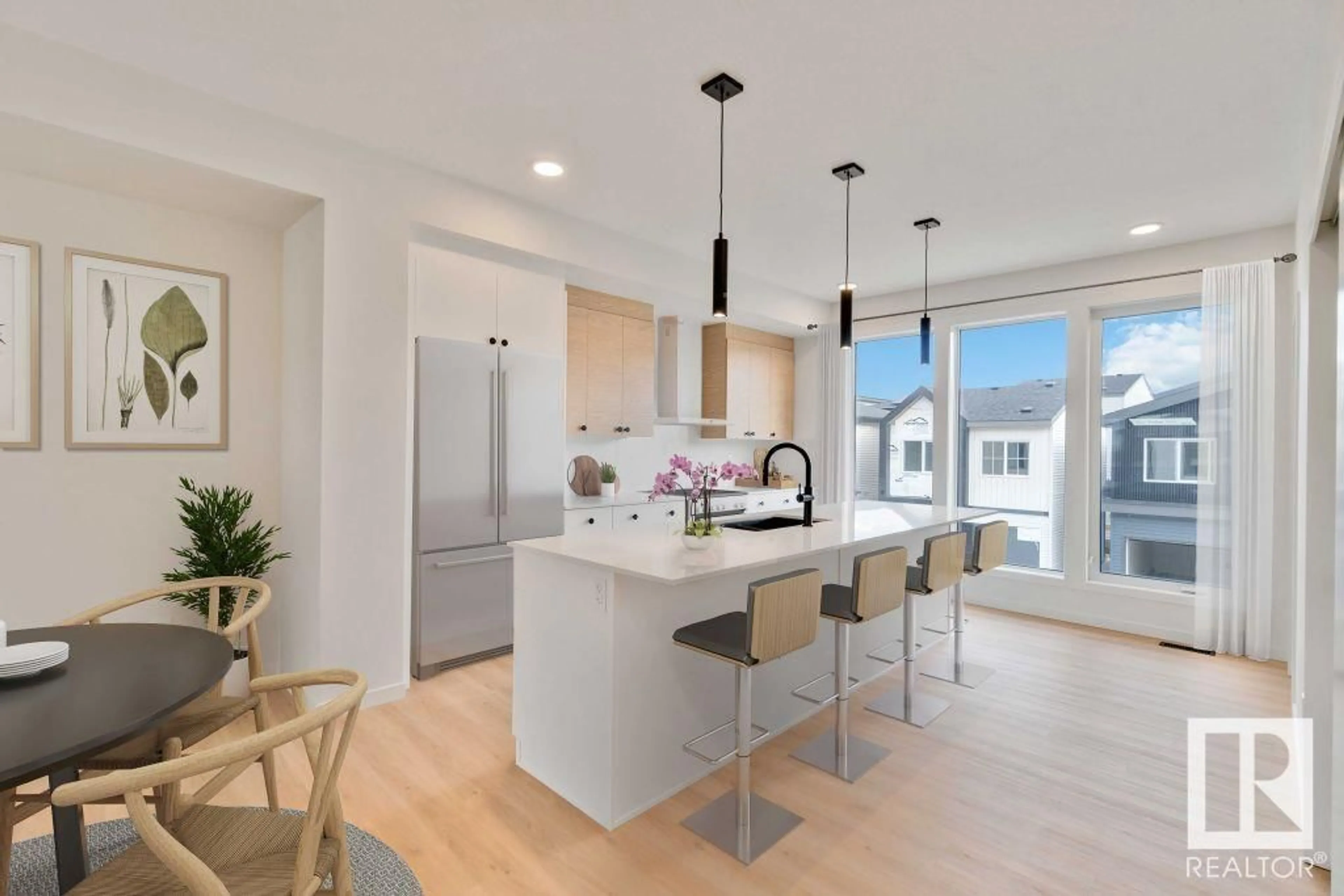 Open concept kitchen, ceramic/tile floor for SW - 347 33 ST, Edmonton Alberta T6X3C9