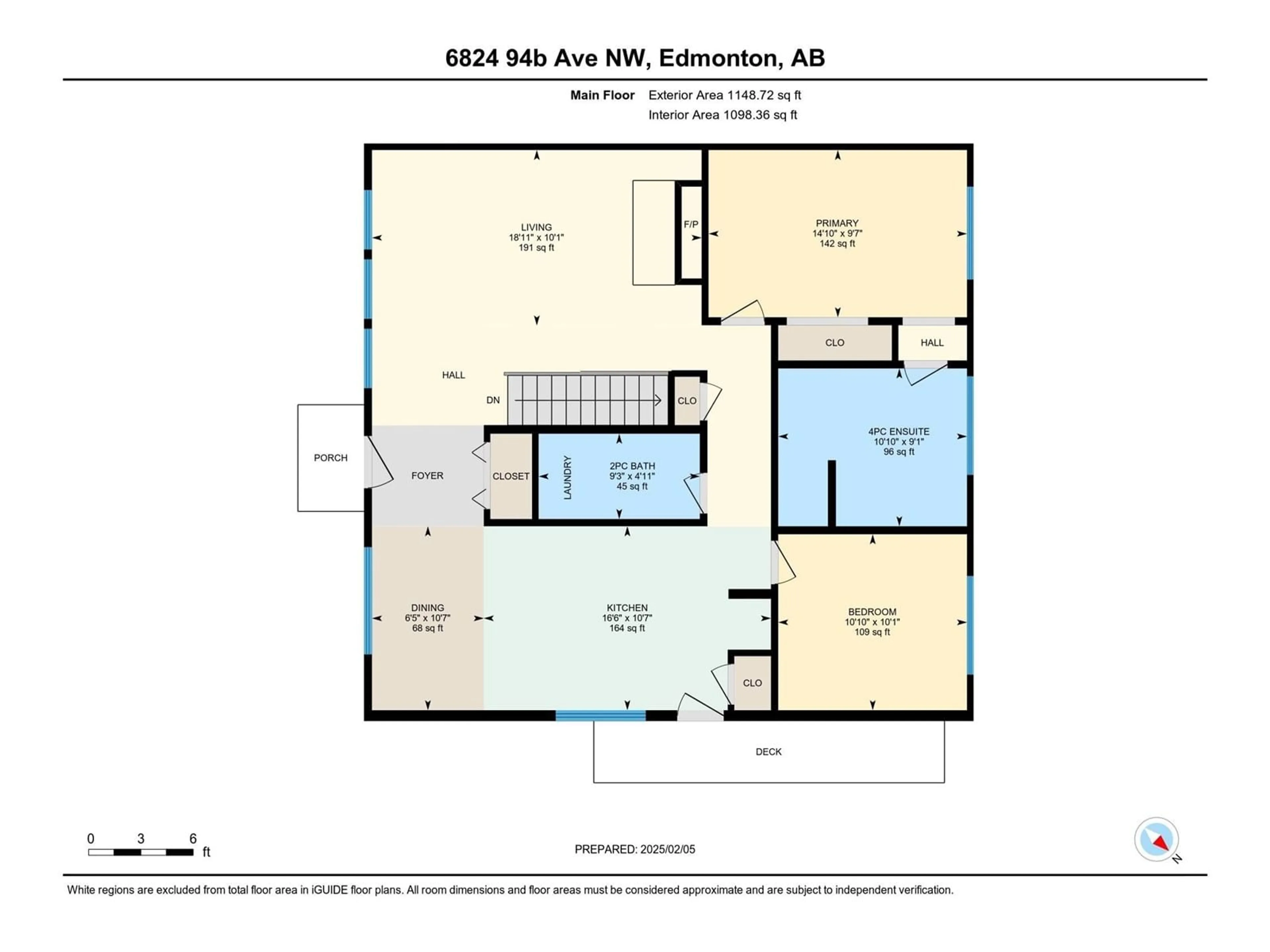 Floor plan for 6824 94B AV NW, Edmonton Alberta T6B0Z7