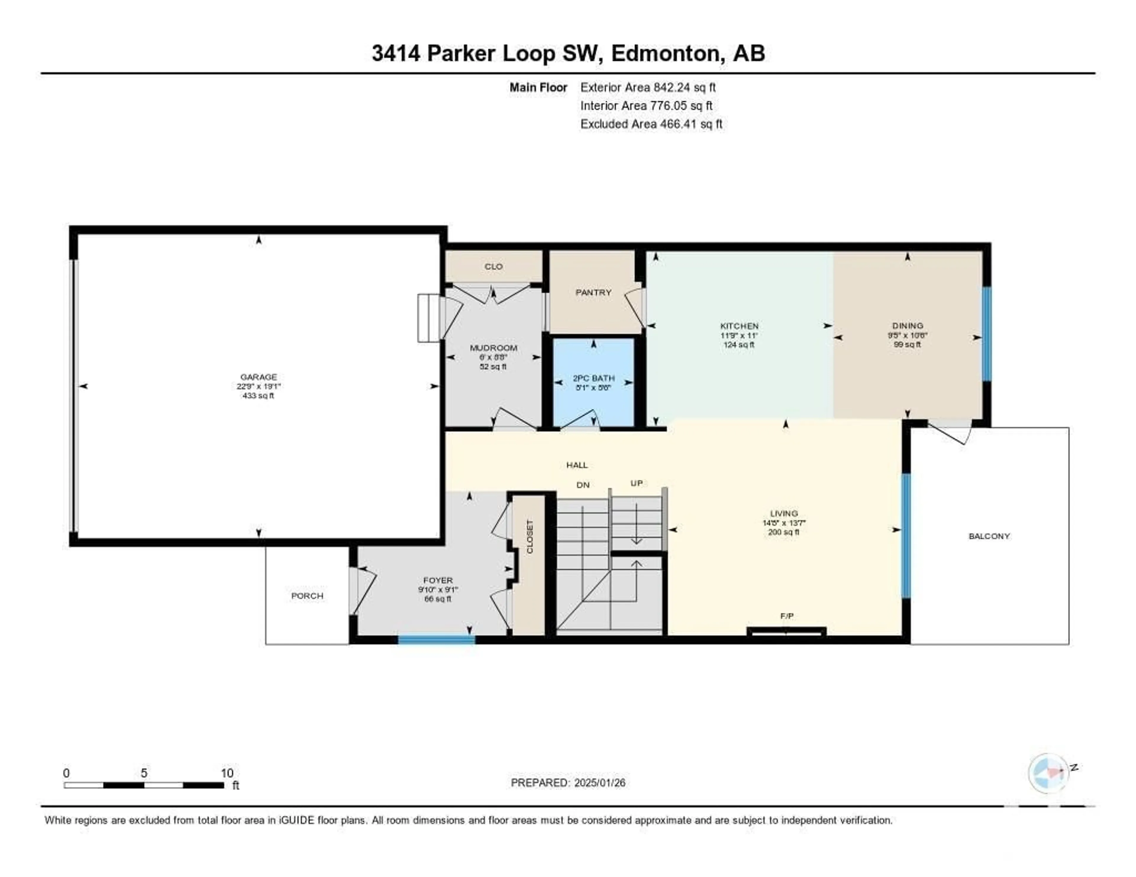 Floor plan for 3414 PARKER LO SW, Edmonton Alberta T6W2W9