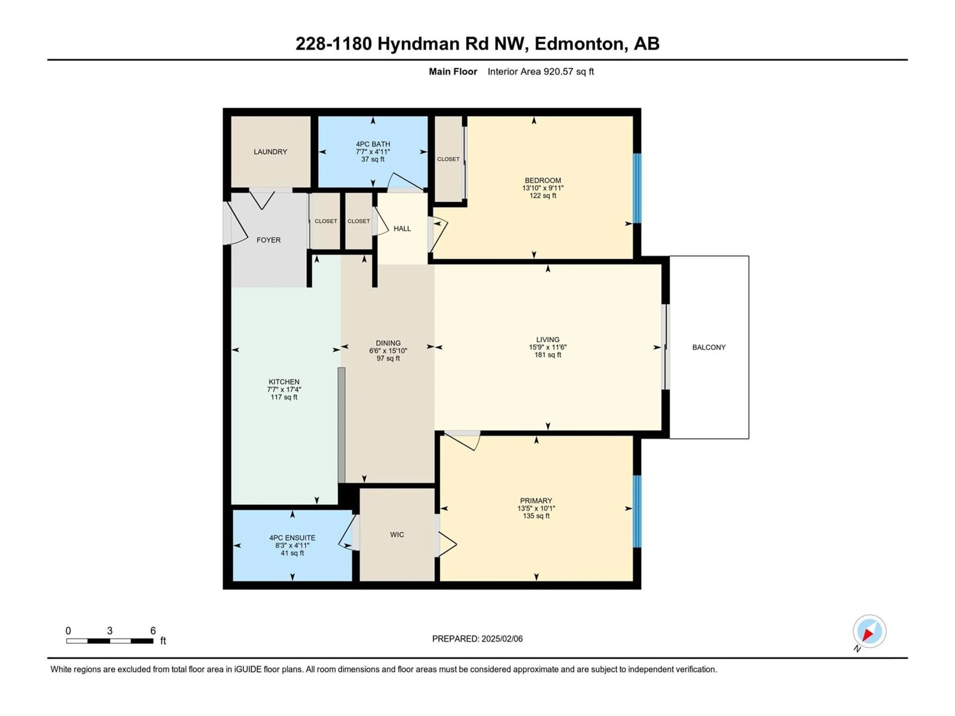 Floor plan for #228 1180 HYNDMAN RD NW, Edmonton Alberta T5A0P8