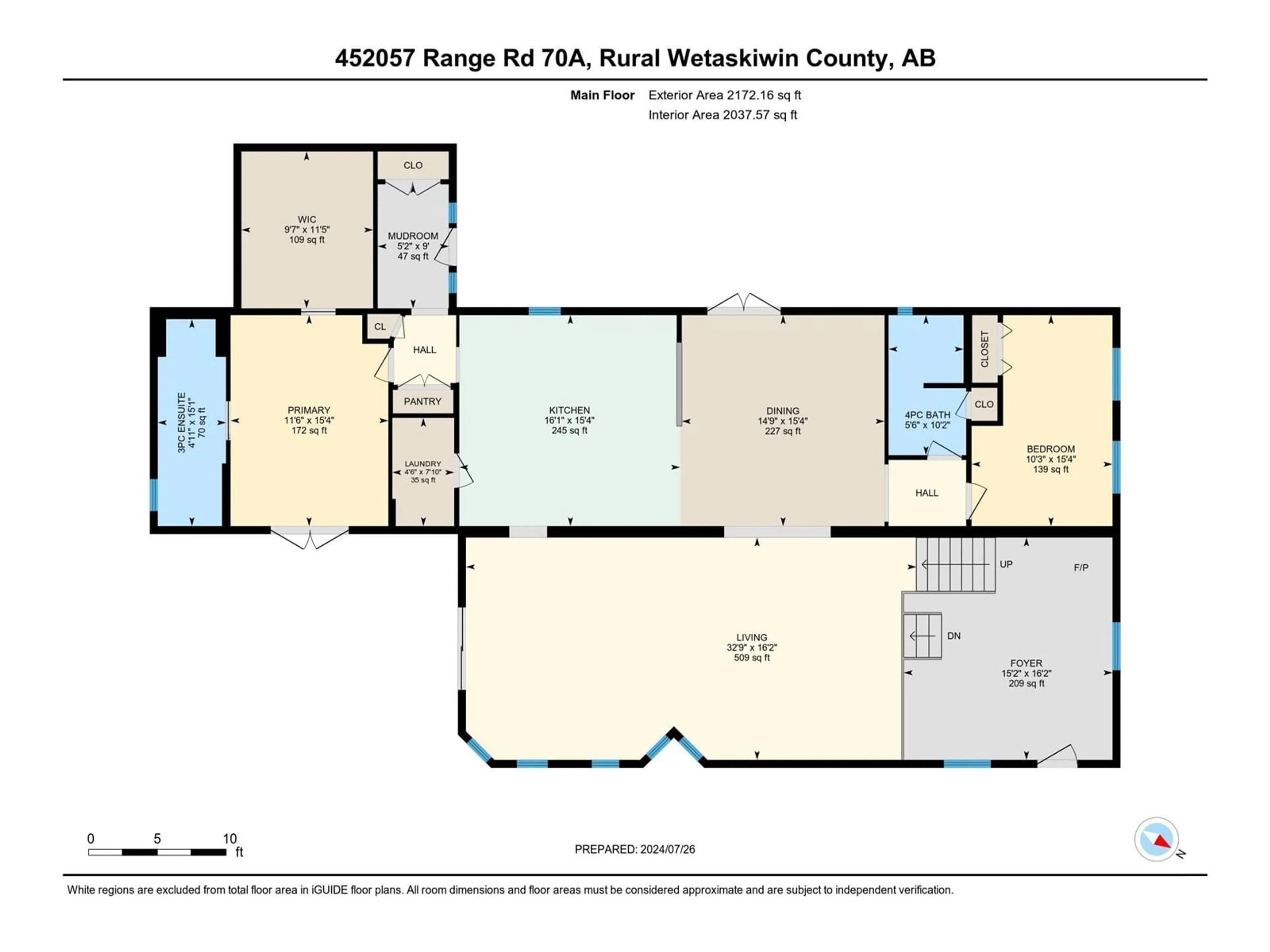 Floor plan for 452057 RGE RD 70A, Rural Wetaskiwin County Alberta T0C0A0