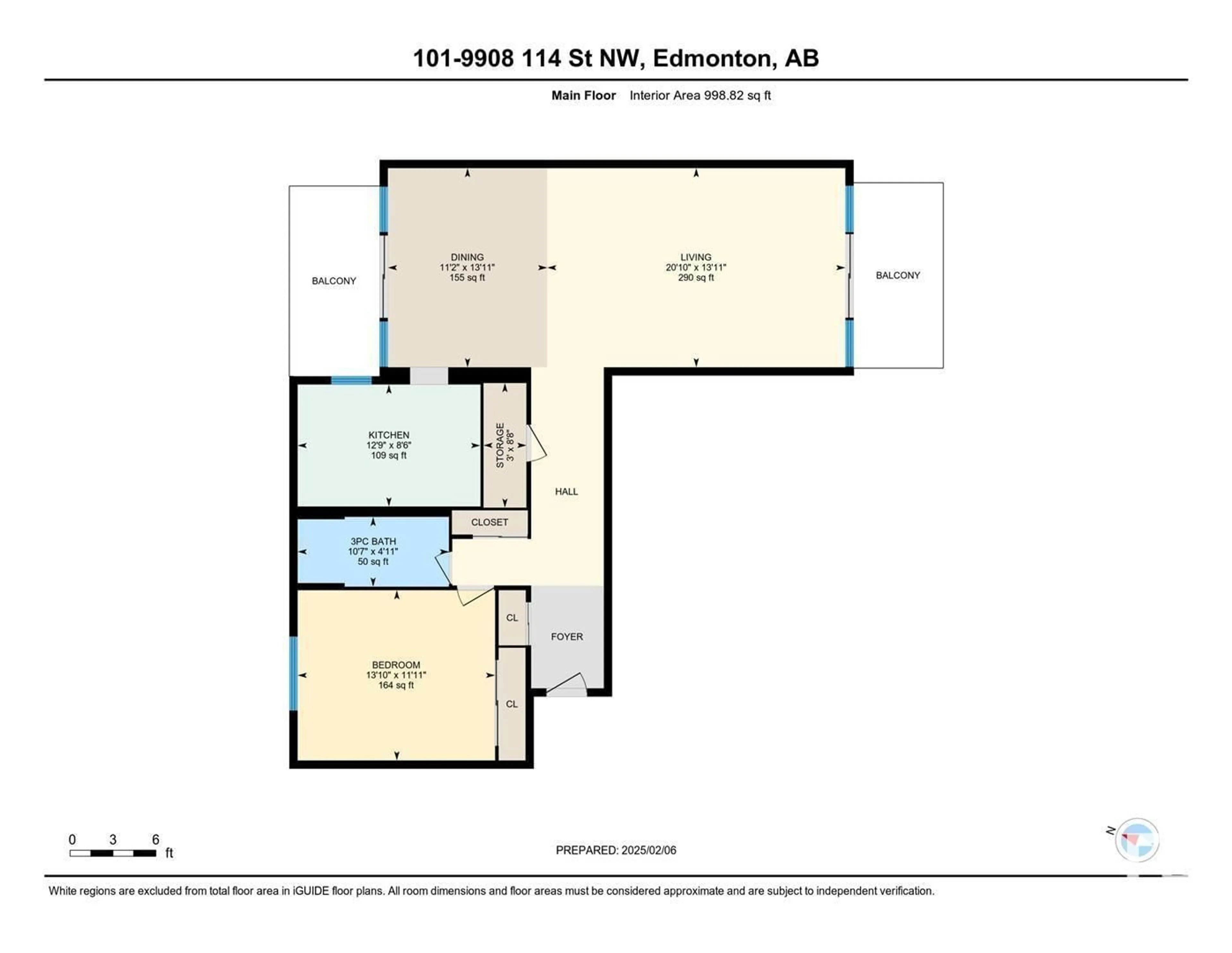 Floor plan for #101 9908 114 ST NW, Edmonton Alberta T5K1R1