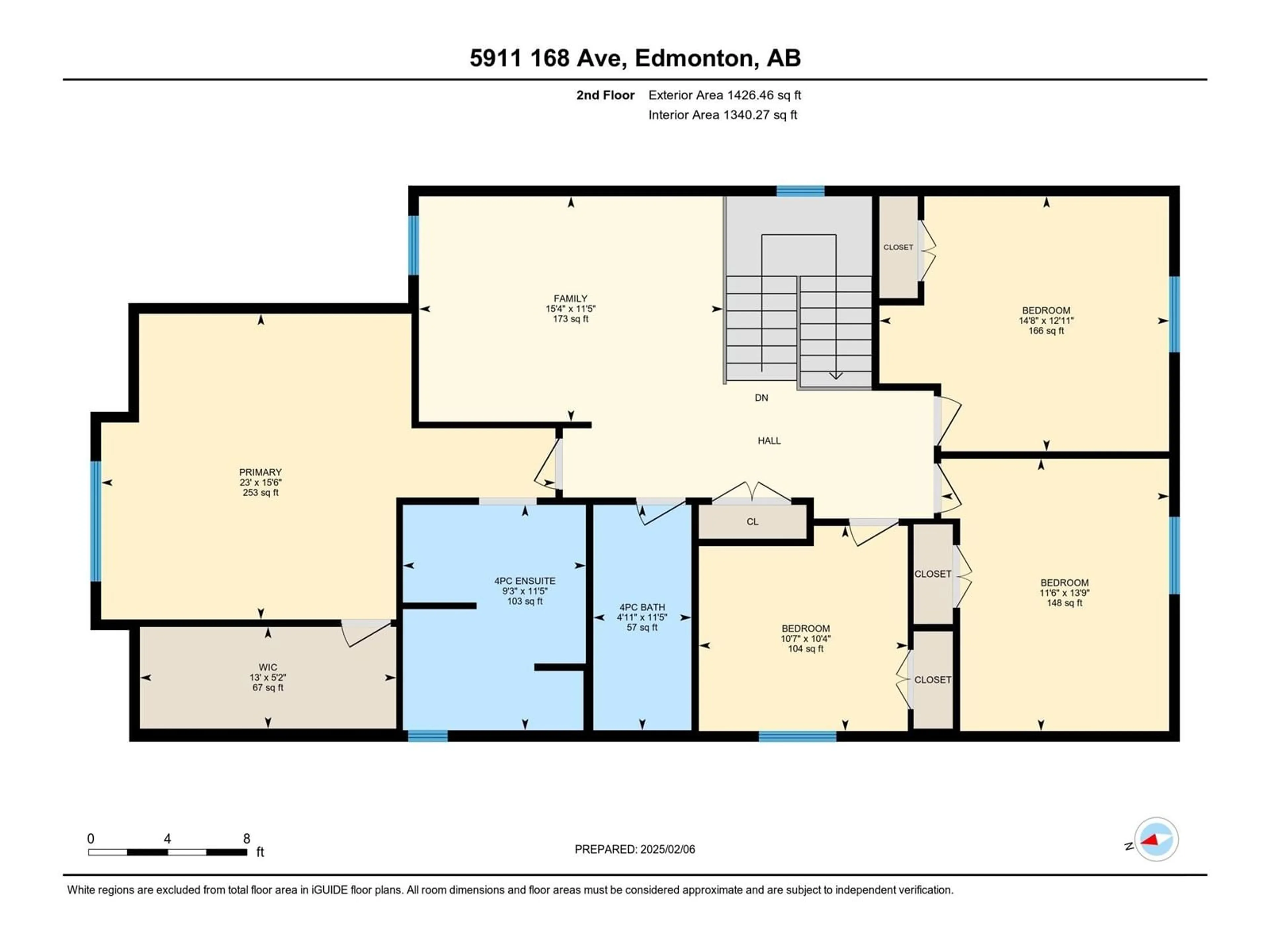 Floor plan for 5911 168 AV NW, Edmonton Alberta T5Y0P4