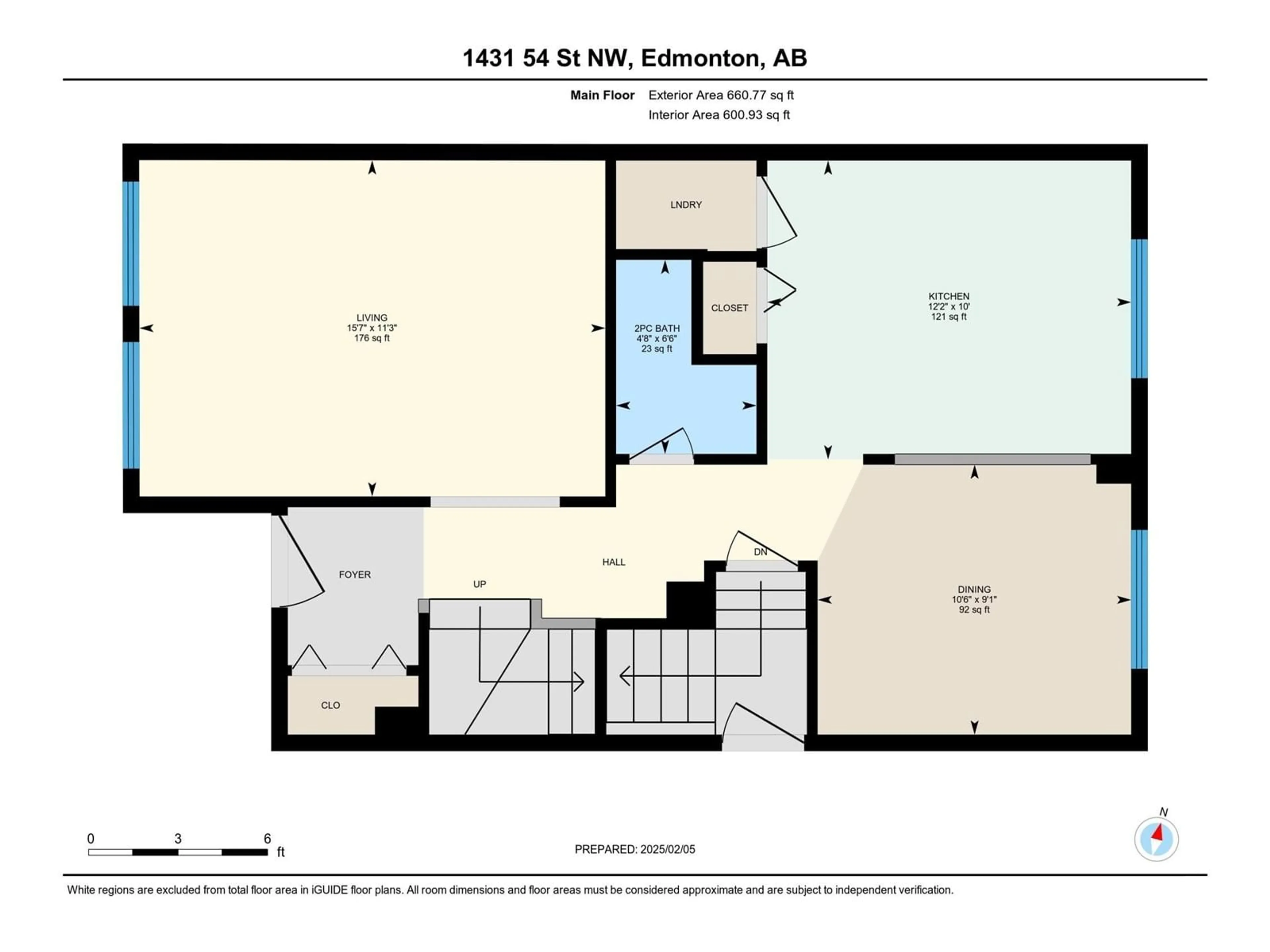 Floor plan for 1431 54 ST NW, Edmonton Alberta T6L3K5