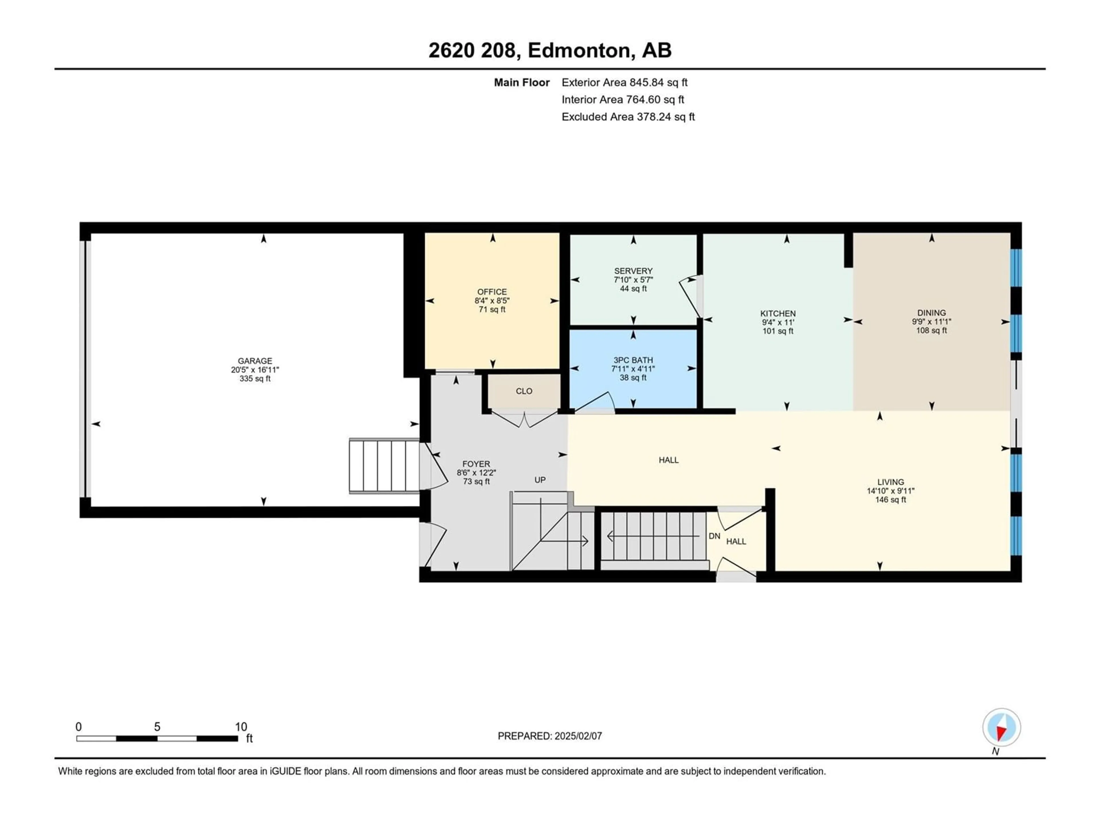 Floor plan for 2620 208 ST NW, Edmonton Alberta T6M1P3