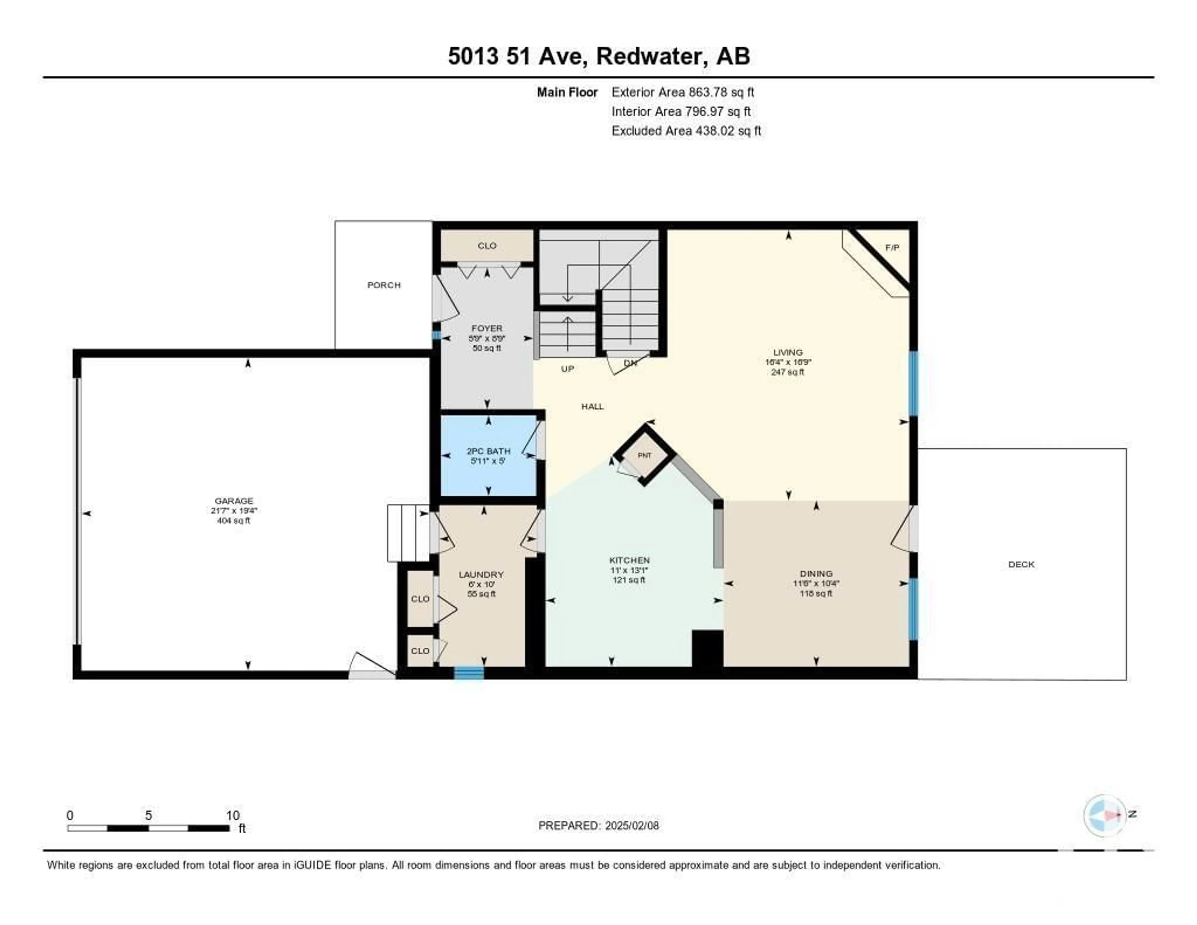 Floor plan for 5013 51 AV, Redwater Alberta T0A2W0