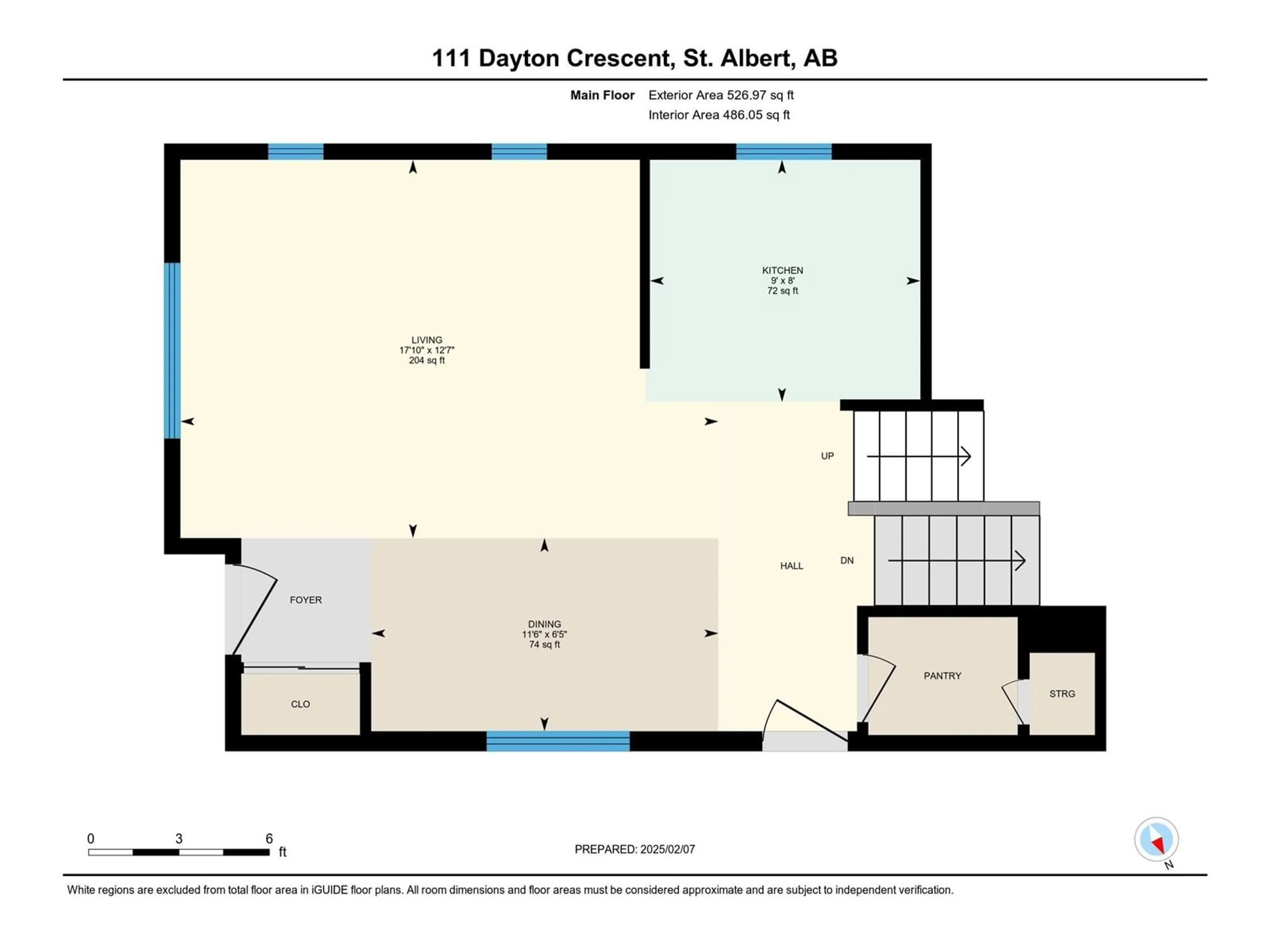 Floor plan for 111 Dayton CR, St. Albert Alberta T8N4Y2