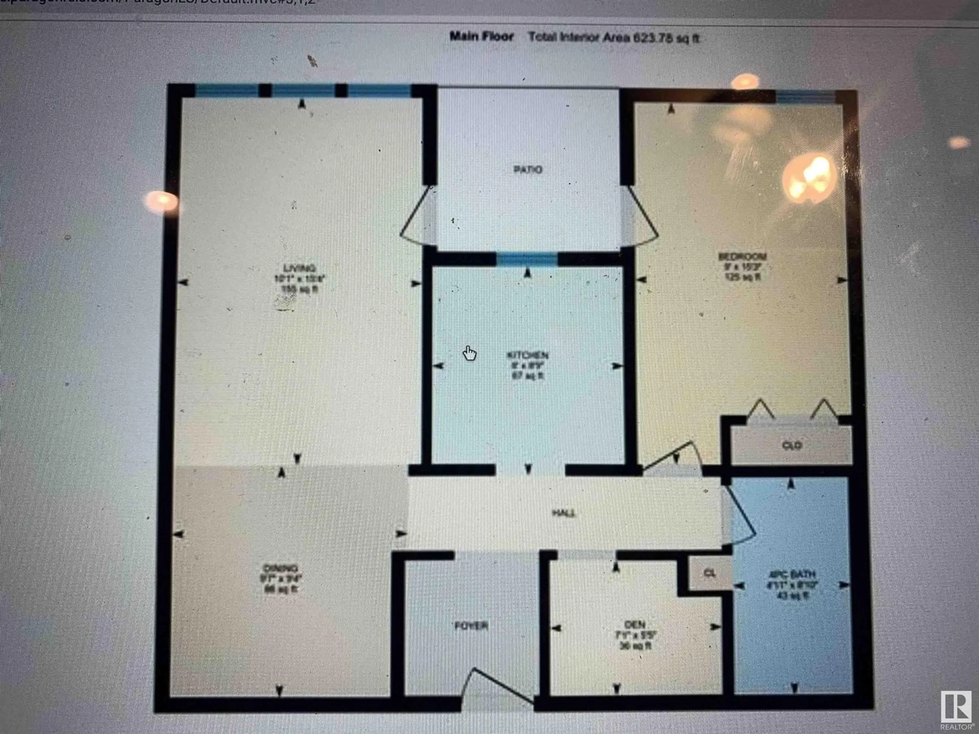 Floor plan for #301 9325 104 AV NW, Edmonton Alberta T6H0H9