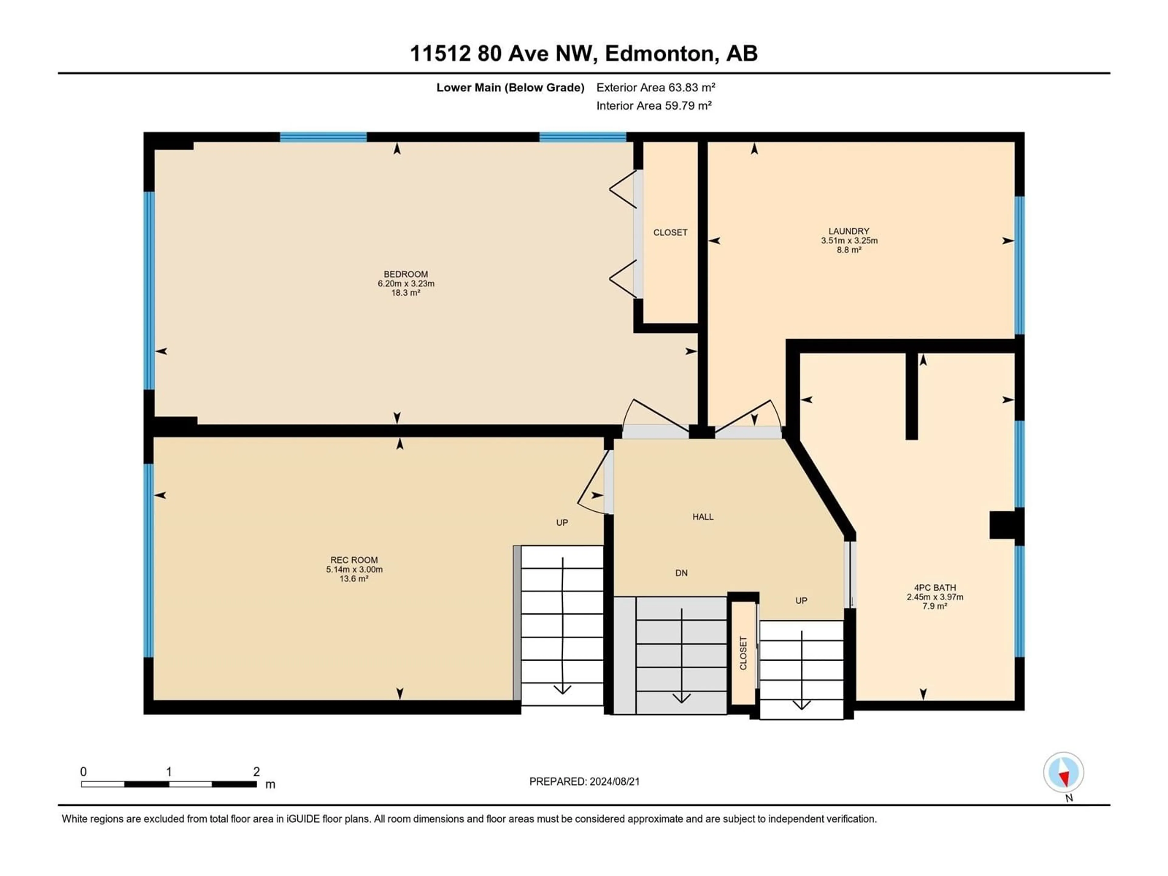 Floor plan for 11512 80 AV NW, Edmonton Alberta T6G0R8