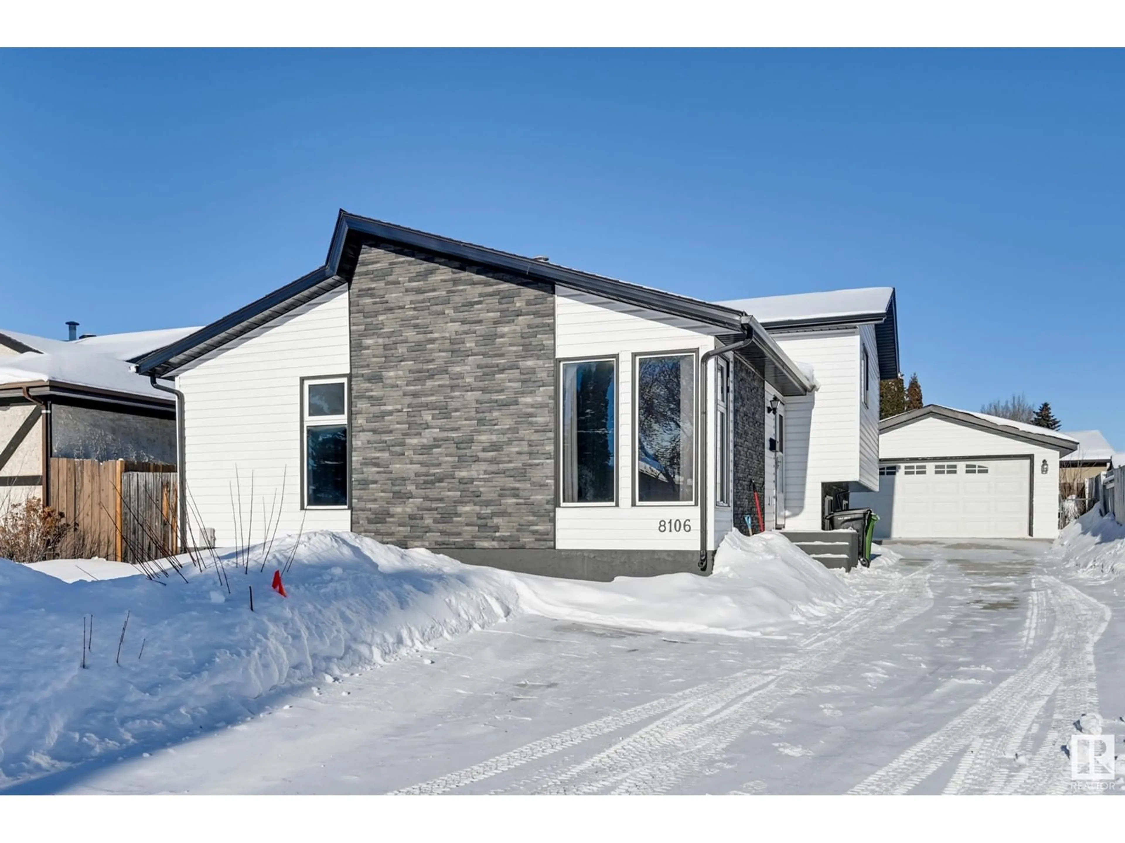 Home with brick exterior material, street for 8106 94 AV, Fort Saskatchewan Alberta T8L3N4