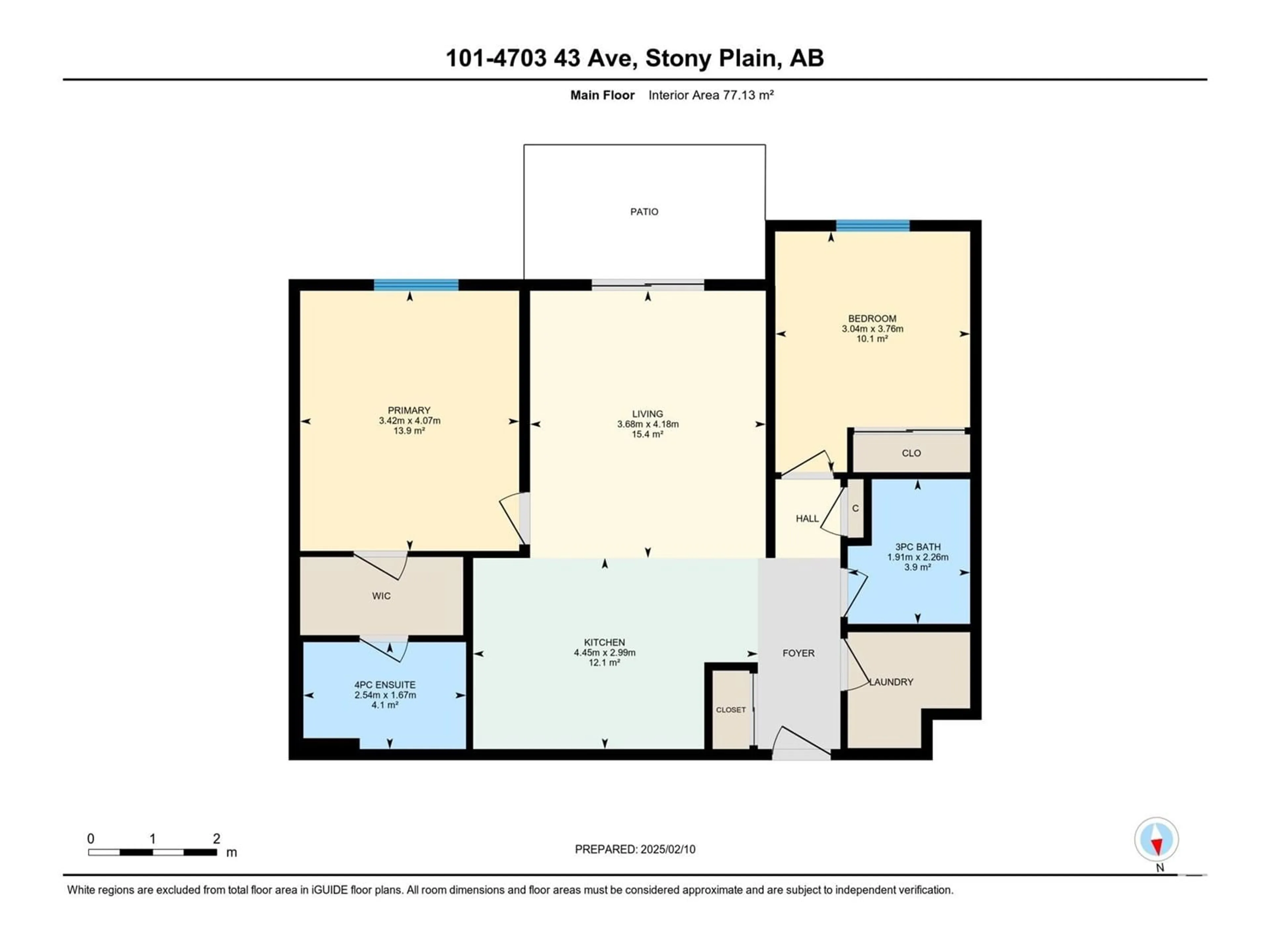 Floor plan for #101 4703 43 AV, Stony Plain Alberta T7Z2S7